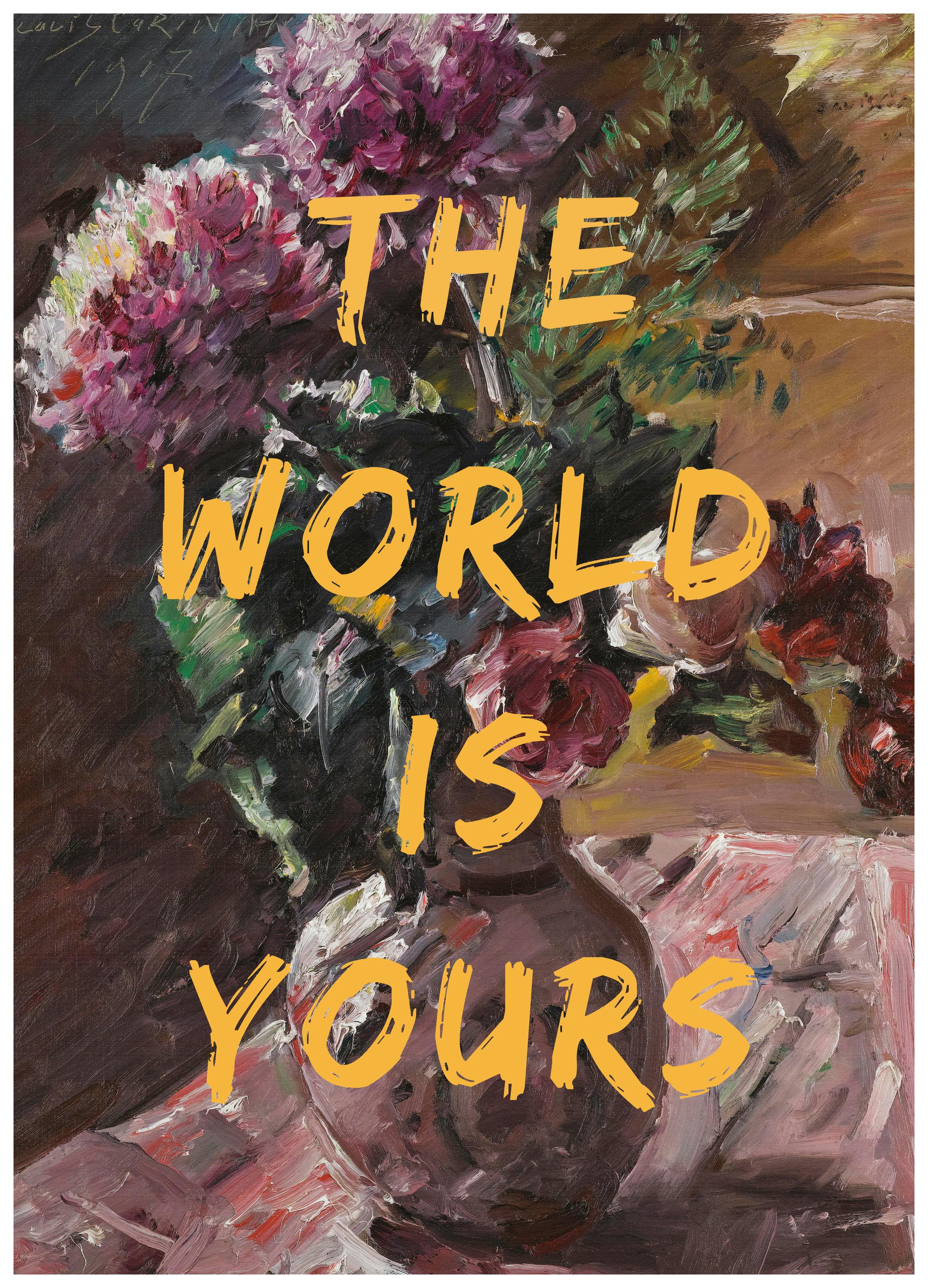 Het Kunstconcept - De Wereld Is Van Jou Bloemen Poster (70x100 cm) - Poster Store
