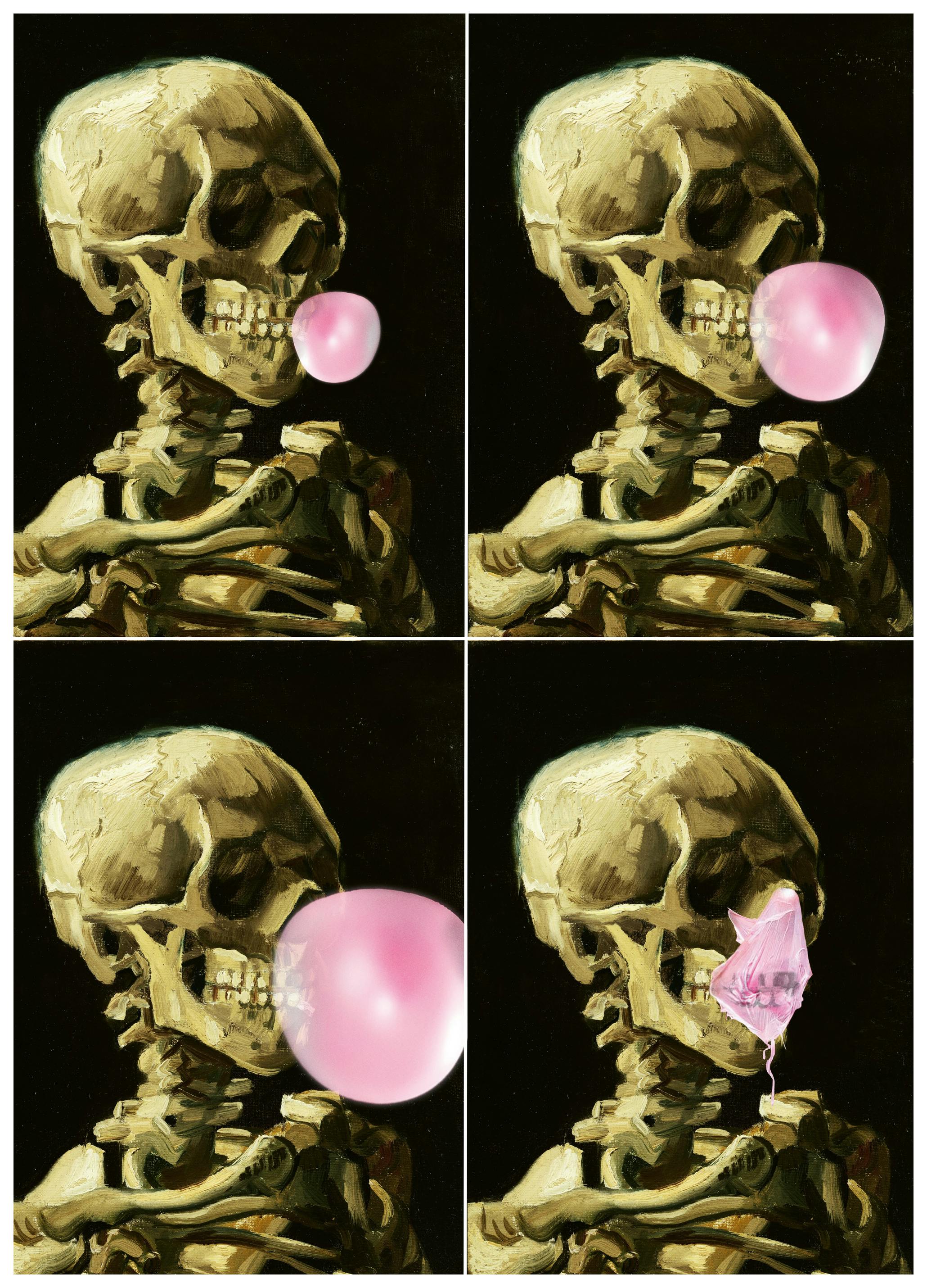 Dikhotomy - Skull Gum Explosion Poster (70x100 cm) - Poster Store
