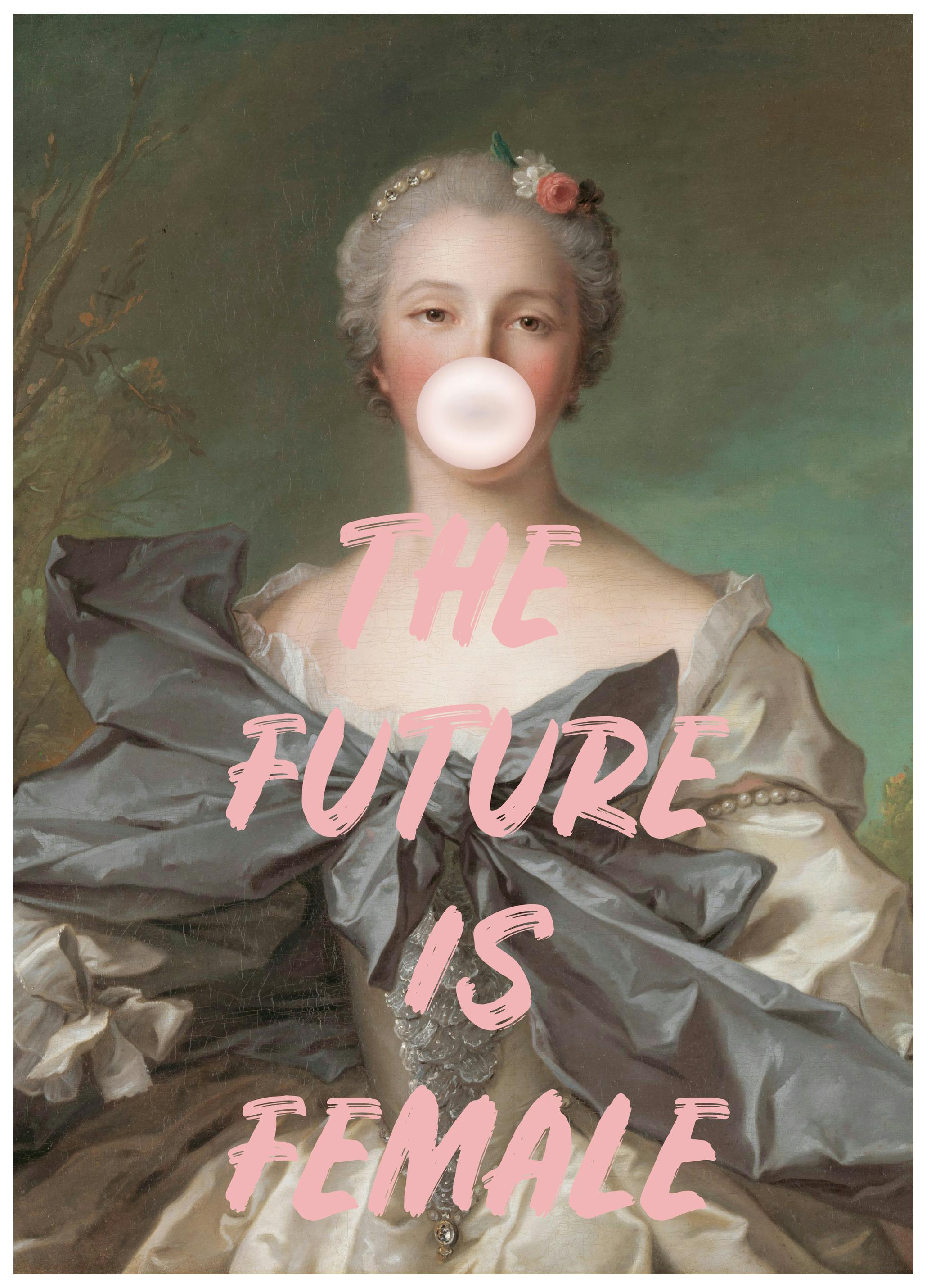 Talitha McQueen - Bubblegum Lady Portrait Poster (70x100 cm) - Poster Store