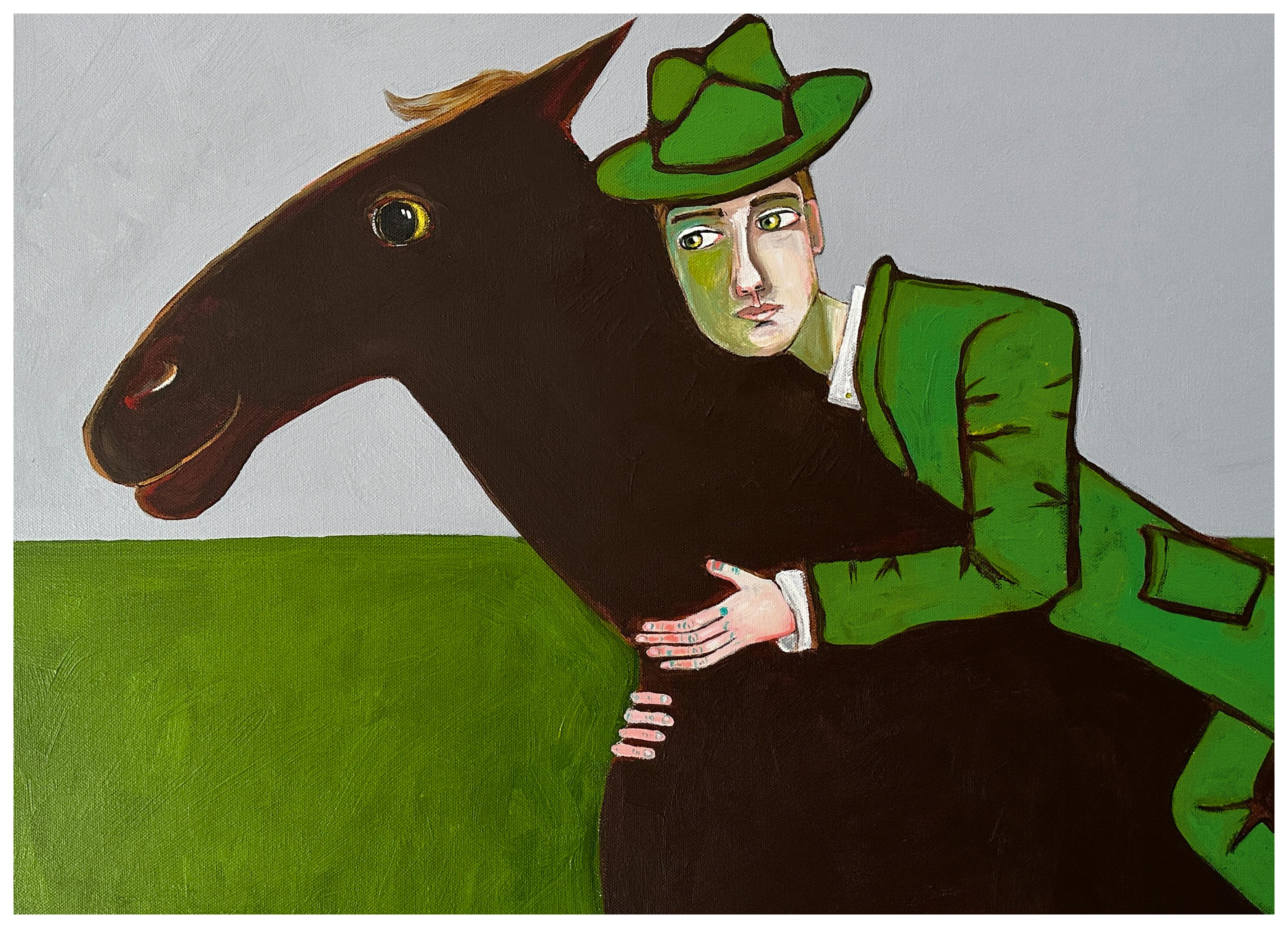 Sharyn Bursic - De Groene Ruiter Poster (70x100 cm) - Poster Store