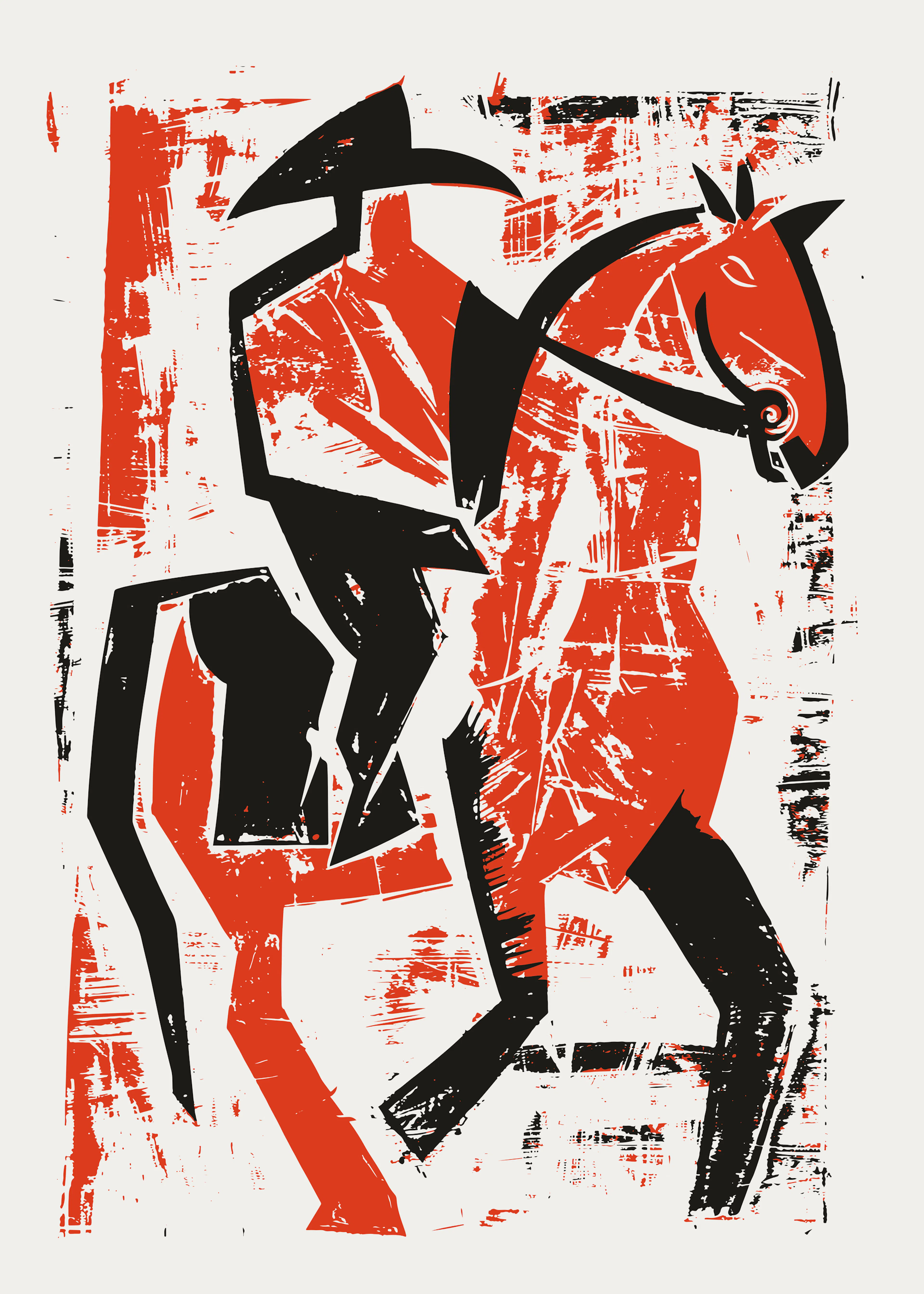 Andreas Magnusson - Rød Hesterytter Plakat 0