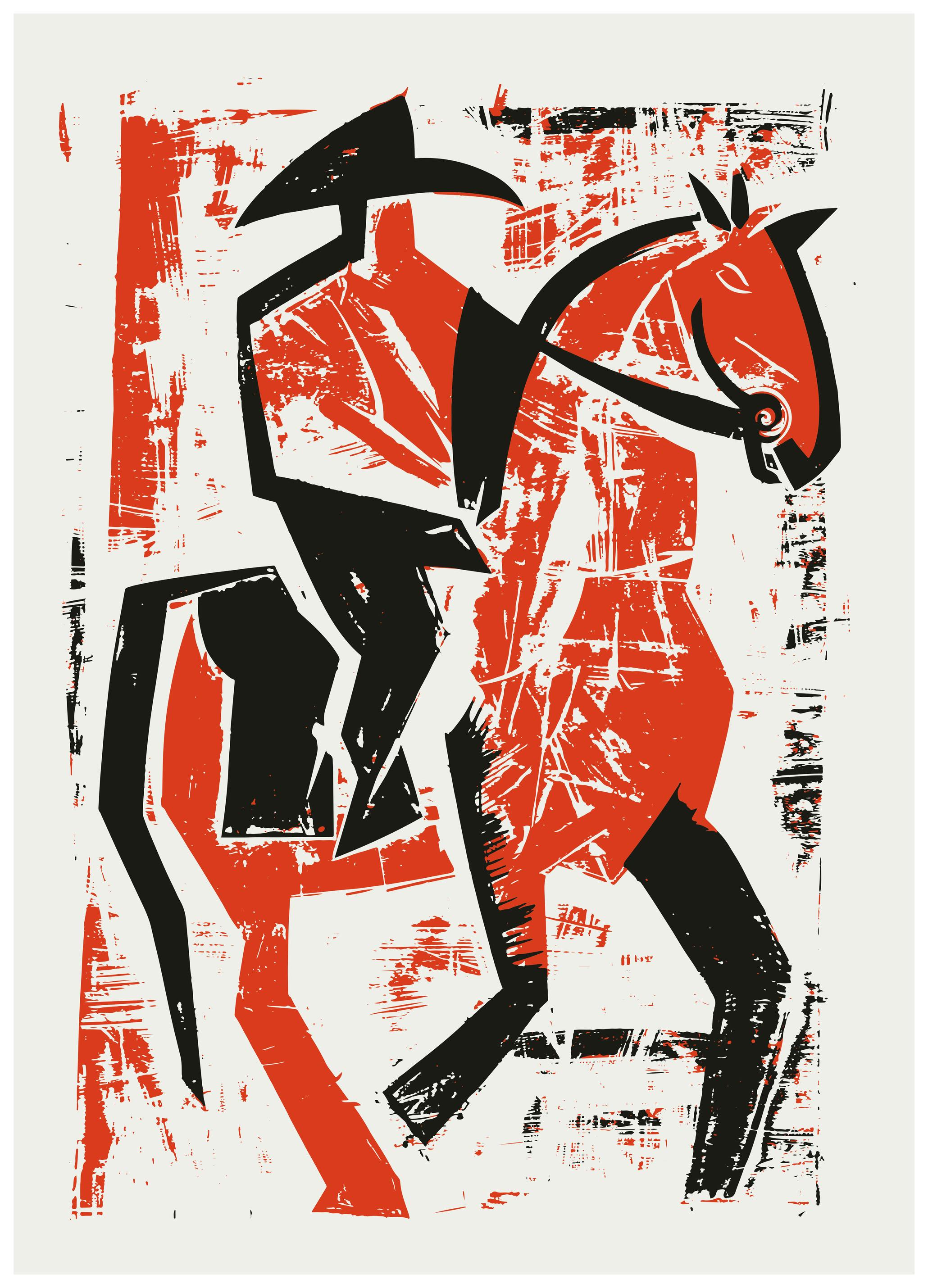 Andreas Magnusson - Rode Ruiter Poster (50x70 cm) - Poster Store