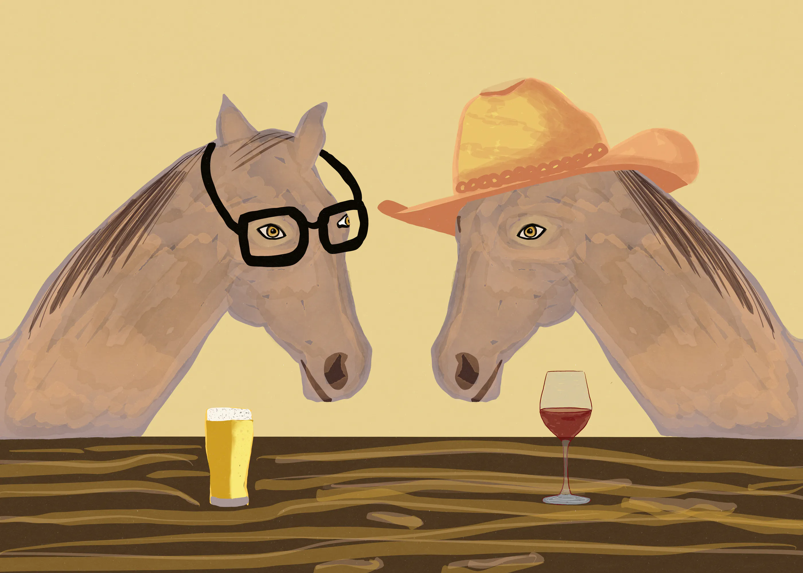Sharyn Bursic - Happy Hour Horses Poster 0