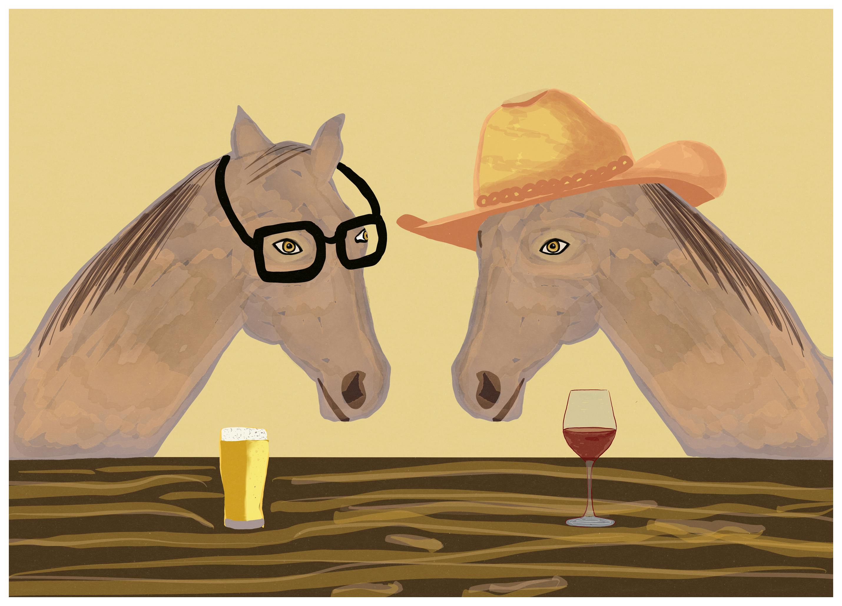 Sharyn Bursic - Happy Hour Horses Poster (40x50 cm) - Poster Store