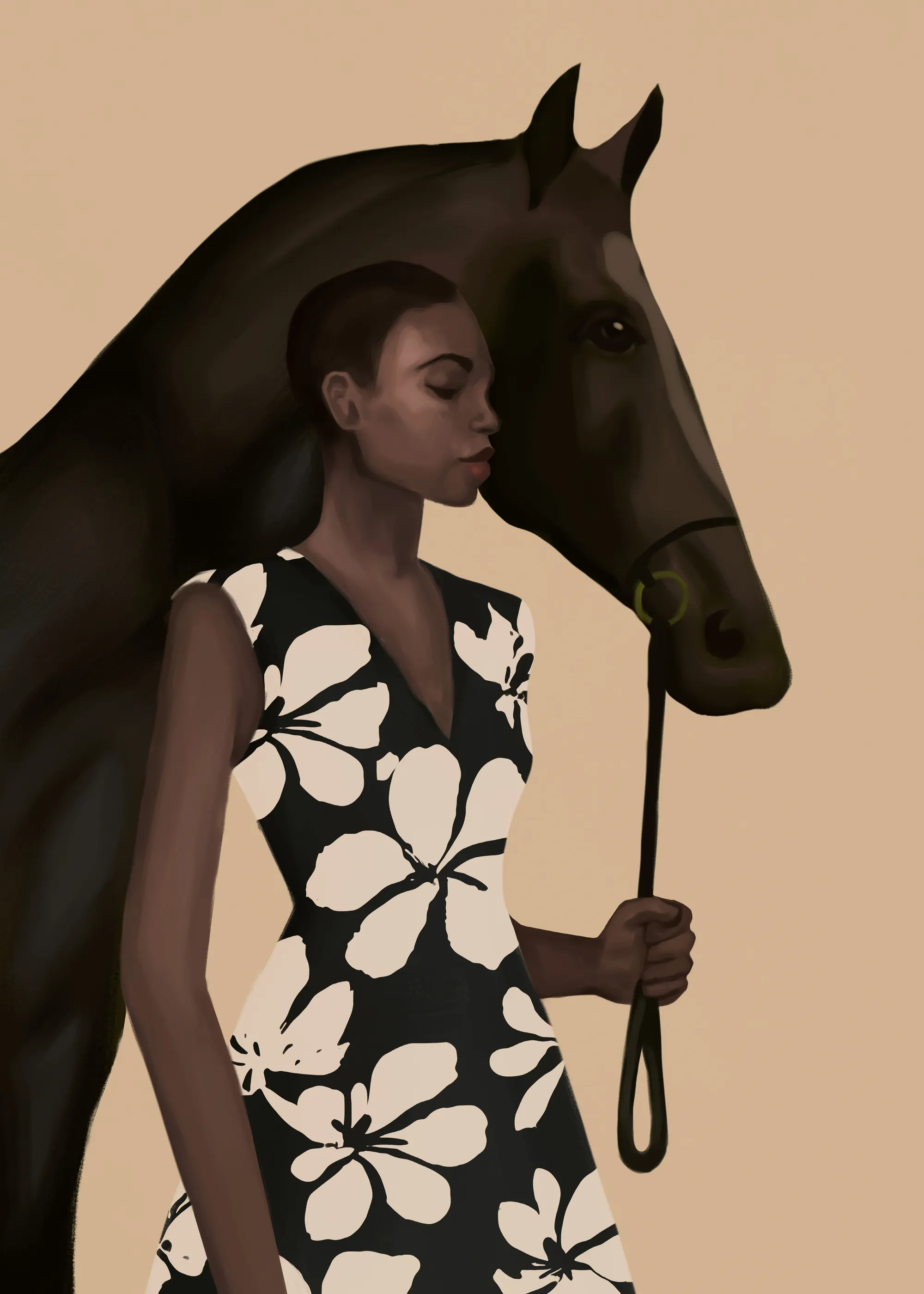 Nadjaa - Elegant Woman Horse Poster 0