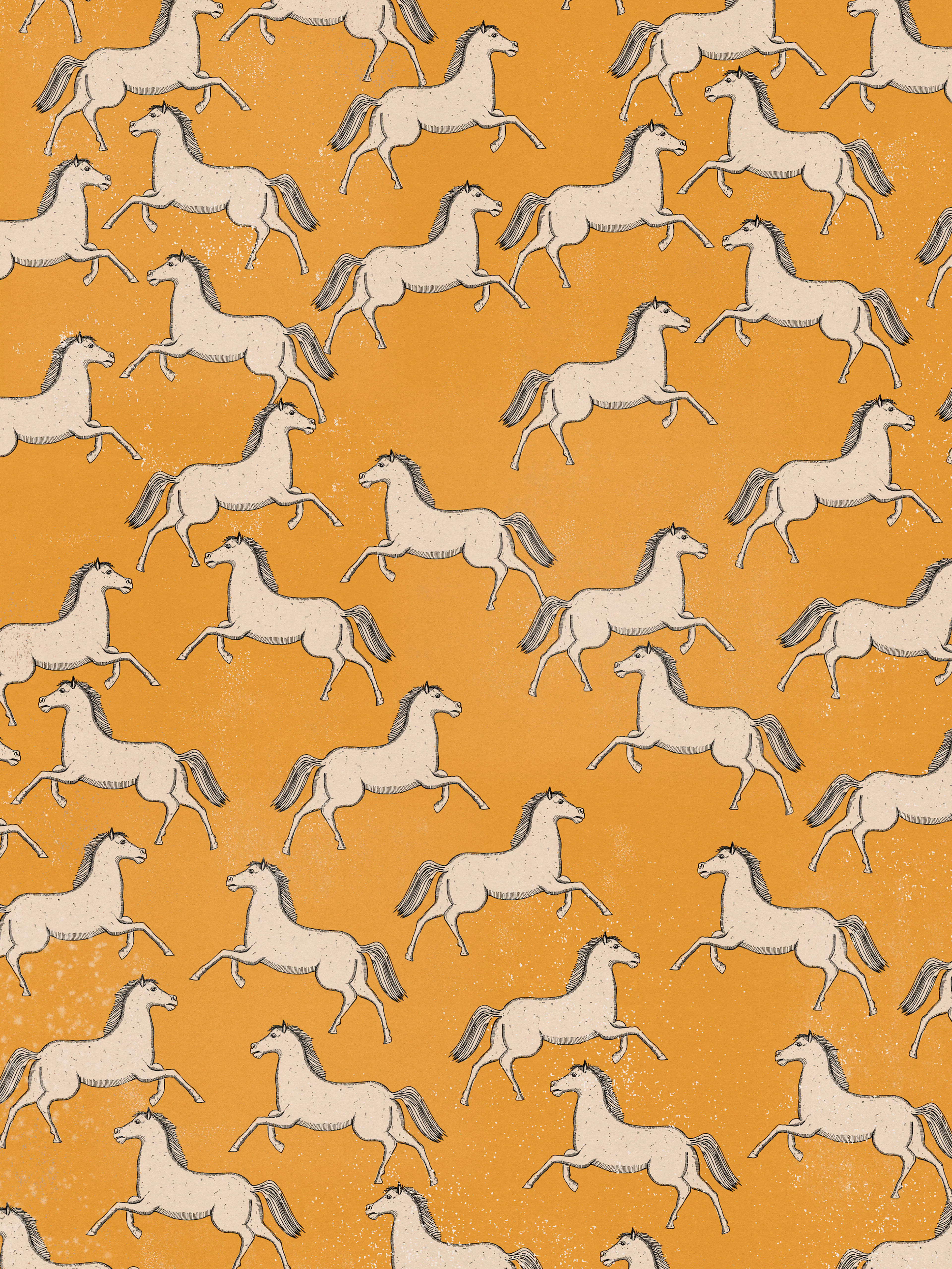 Nicholas - Caballos al Galope Dorado Póster 0