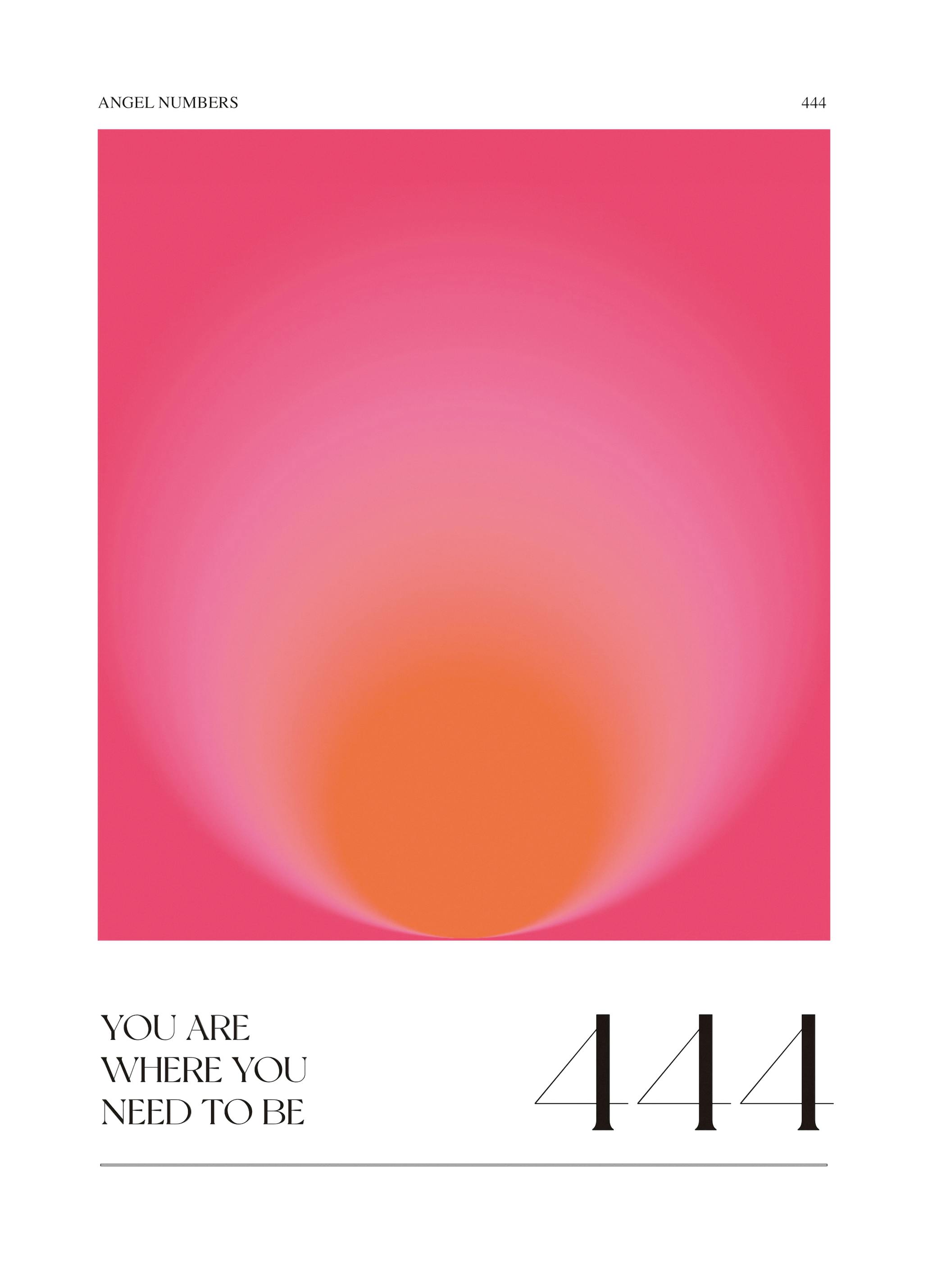 Valeria Castillo - Angel Number 444 Glow Plakat (21x30 cm) - Poster Store