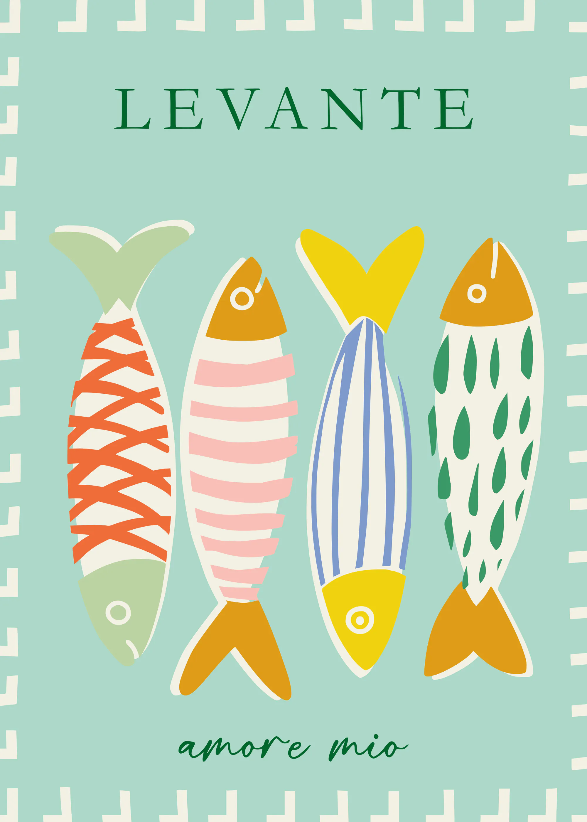 Annick - Colorful Mediterranean Sardines Plakat 0