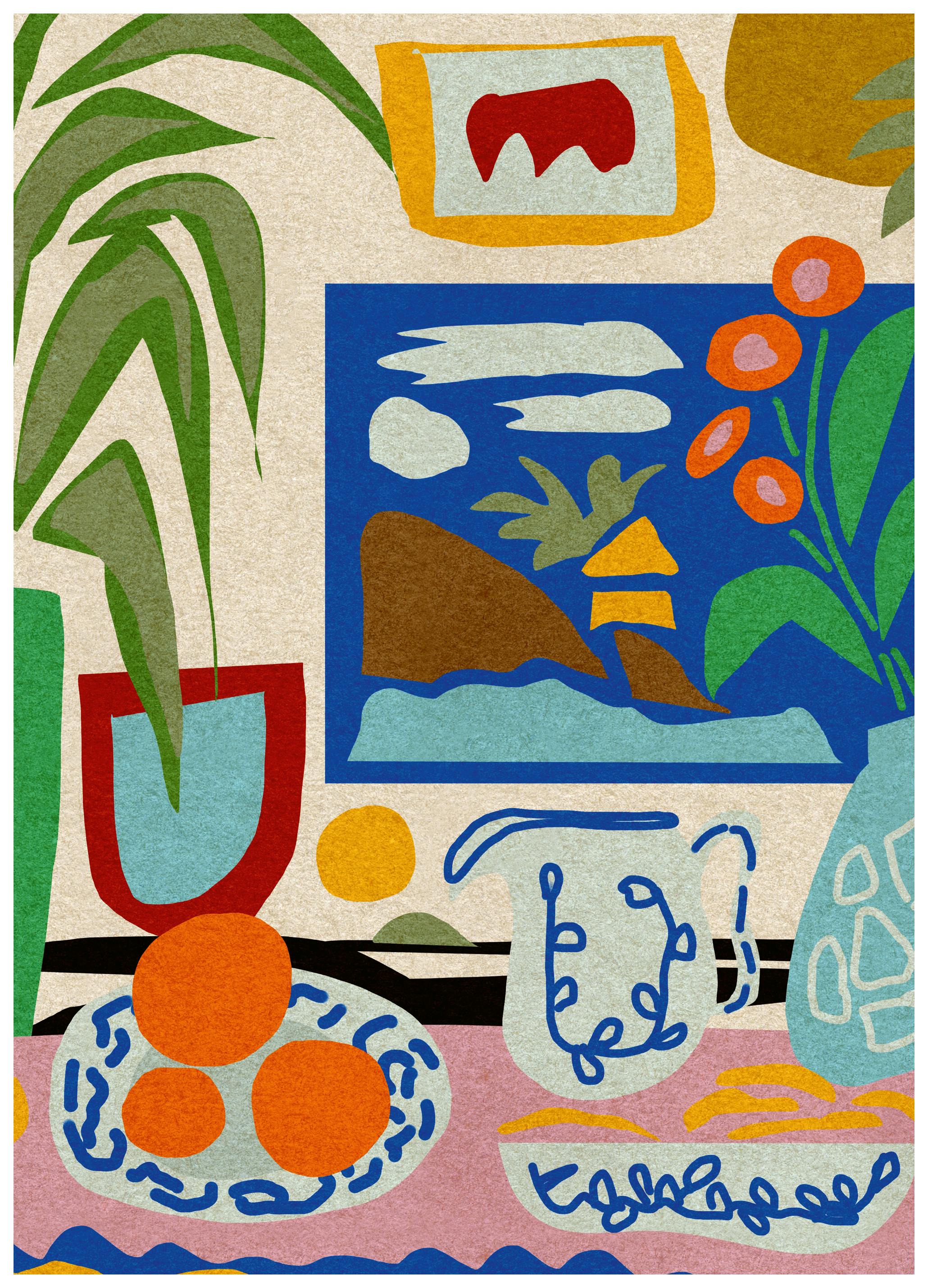 Josie George - Vibrant Coastal Still Life Poster (70x100 cm) - Poster Store