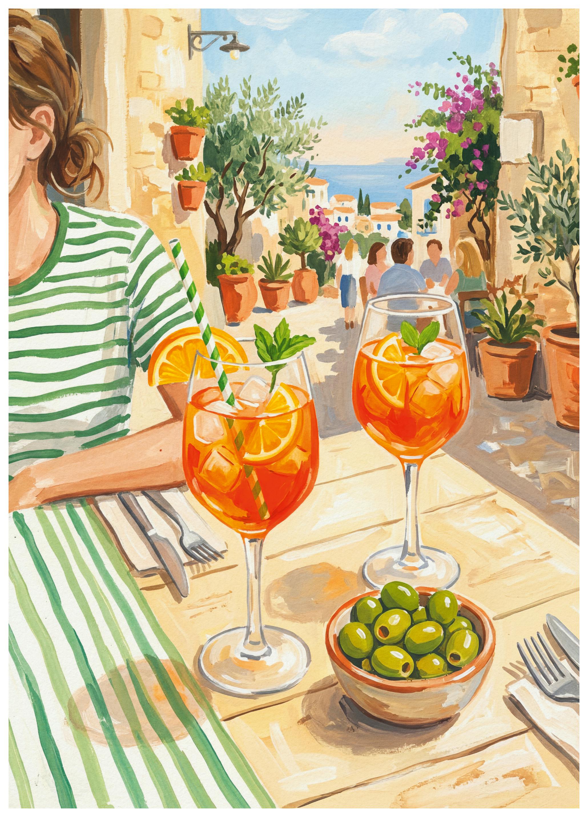 Andreas Magnusson - Al Fresco Aperol Spritz Poster (30x40 cm) - Poster Store