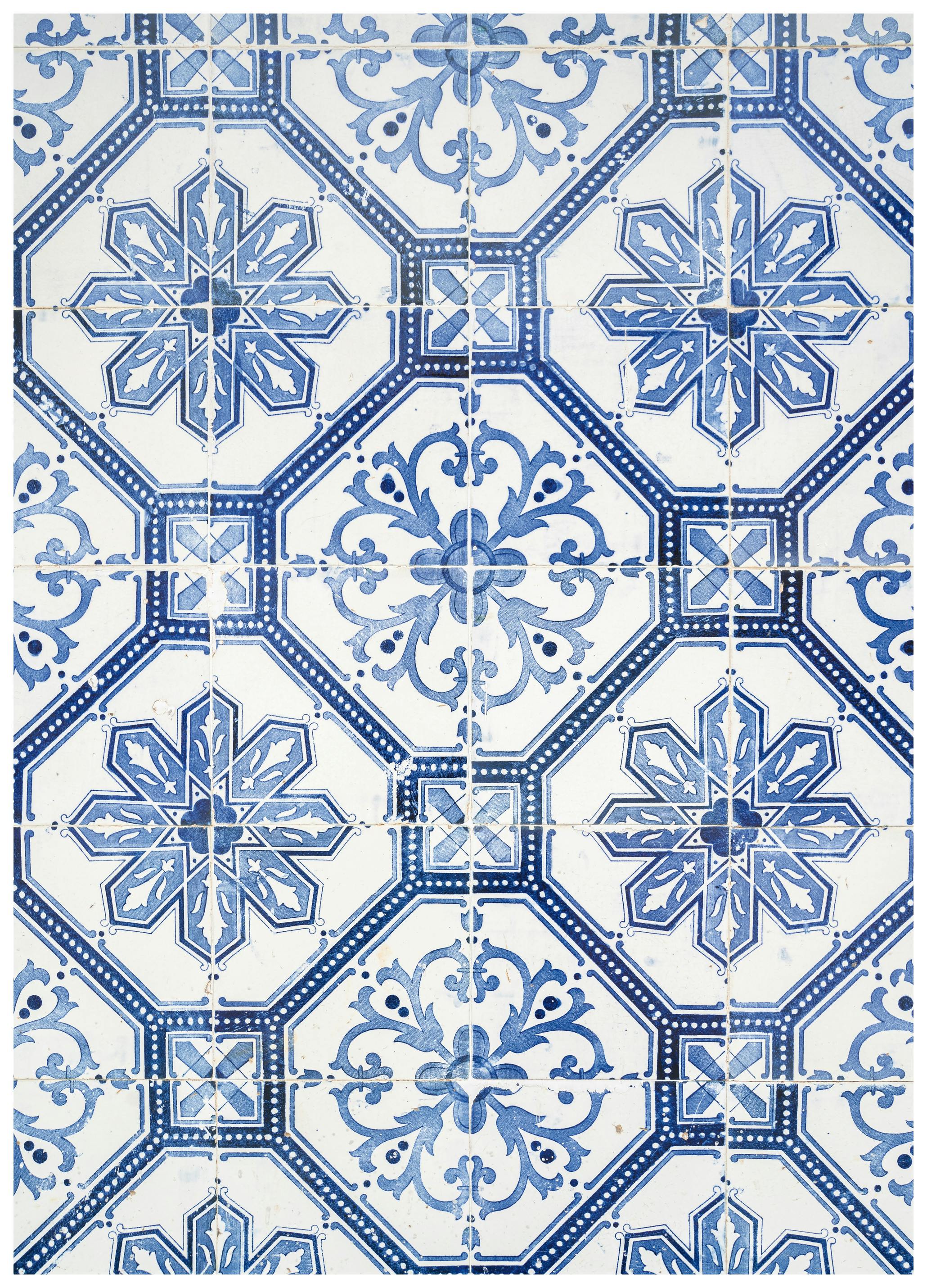 Henrike Schenk - Blått Azulejo Mønster Plakat (70x100 cm) - Poster Store