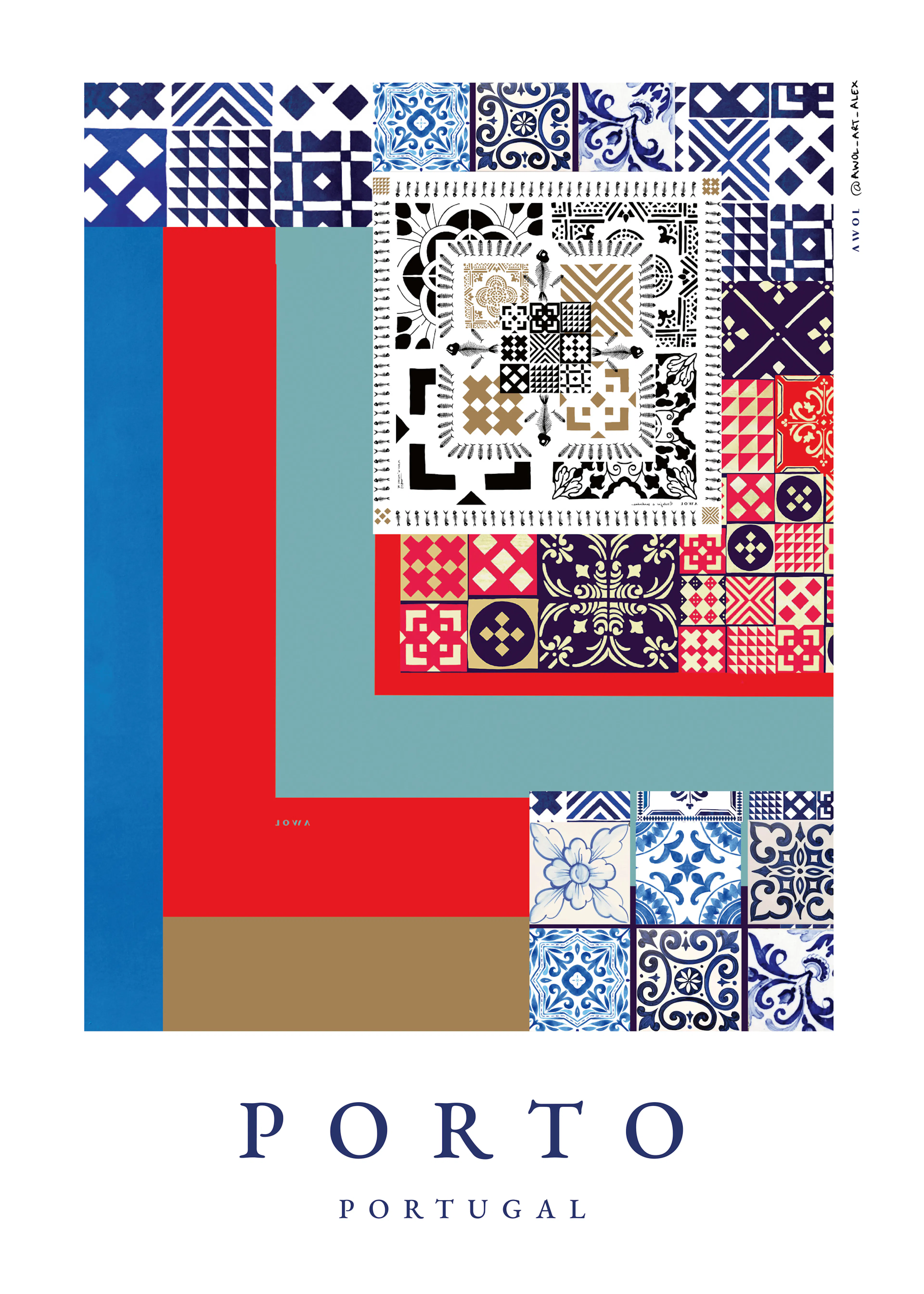 Awol Art Alex - Porto Azulejo Patterns Poster 0