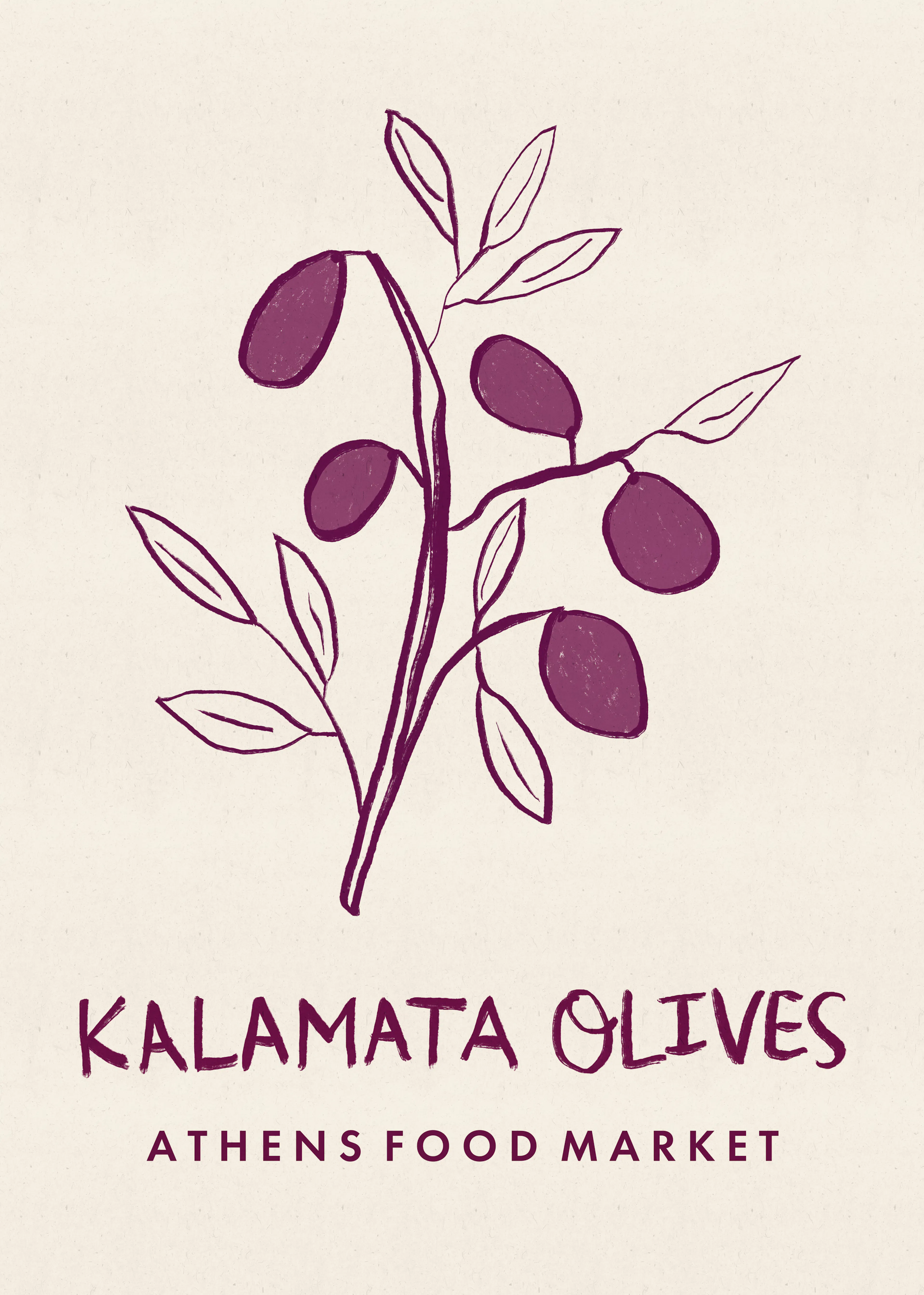 Dirkie Nell - Kalamata Olivengren Tegning Plakat 0