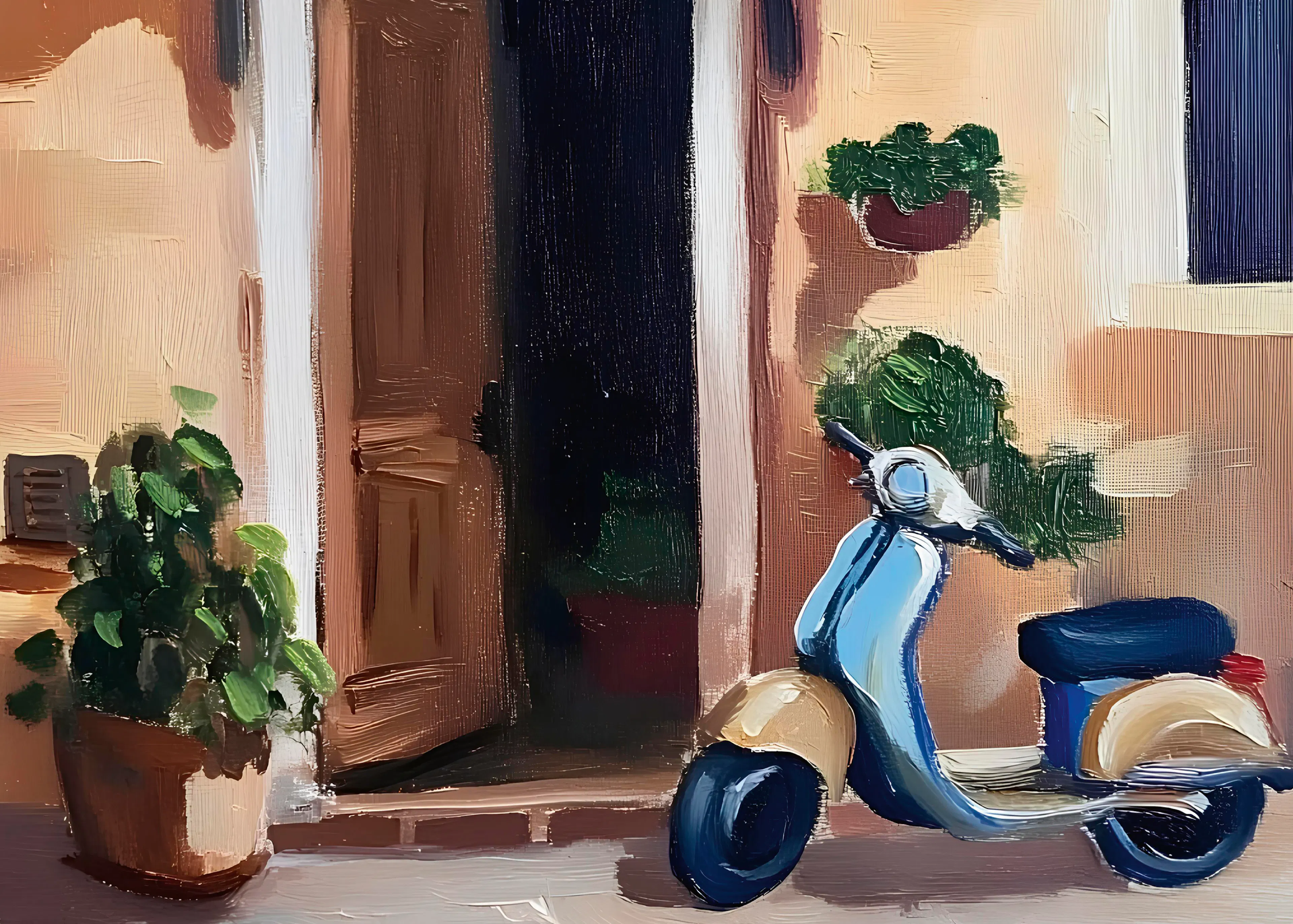 Avanesova Elena - European Scooter Doorway Poster 0