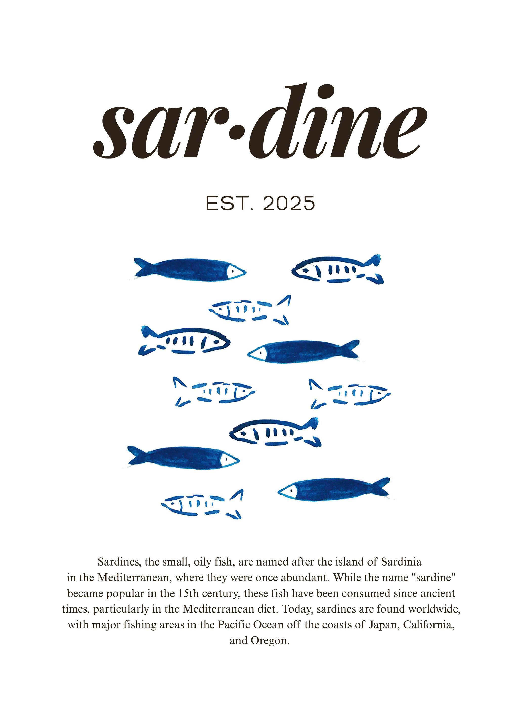 Elizabeth C - Sardine Sketches Poster (70x100 cm) - Poster Store