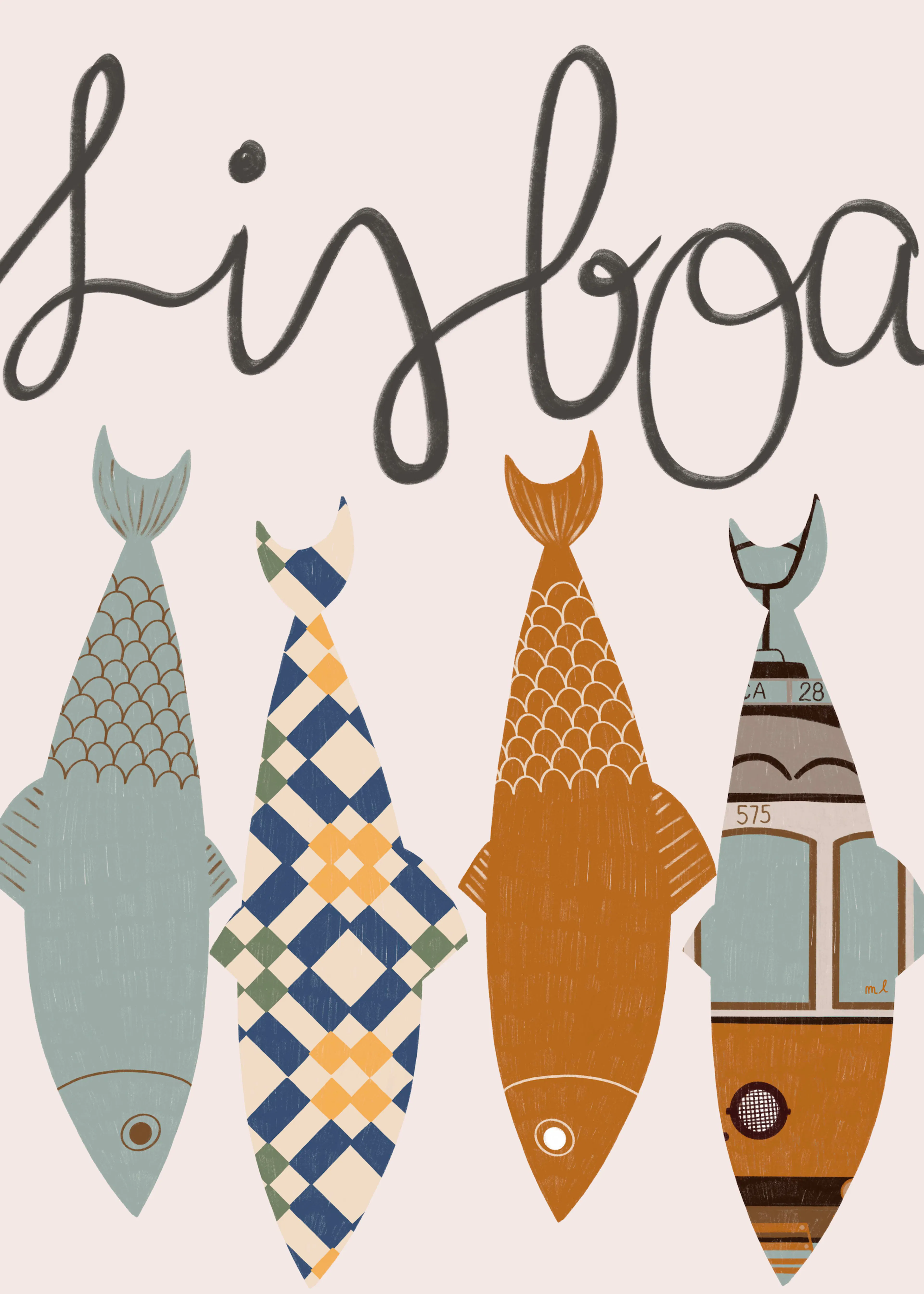 Menina Lisboa - Lisboa Patterned Fish Poster 0