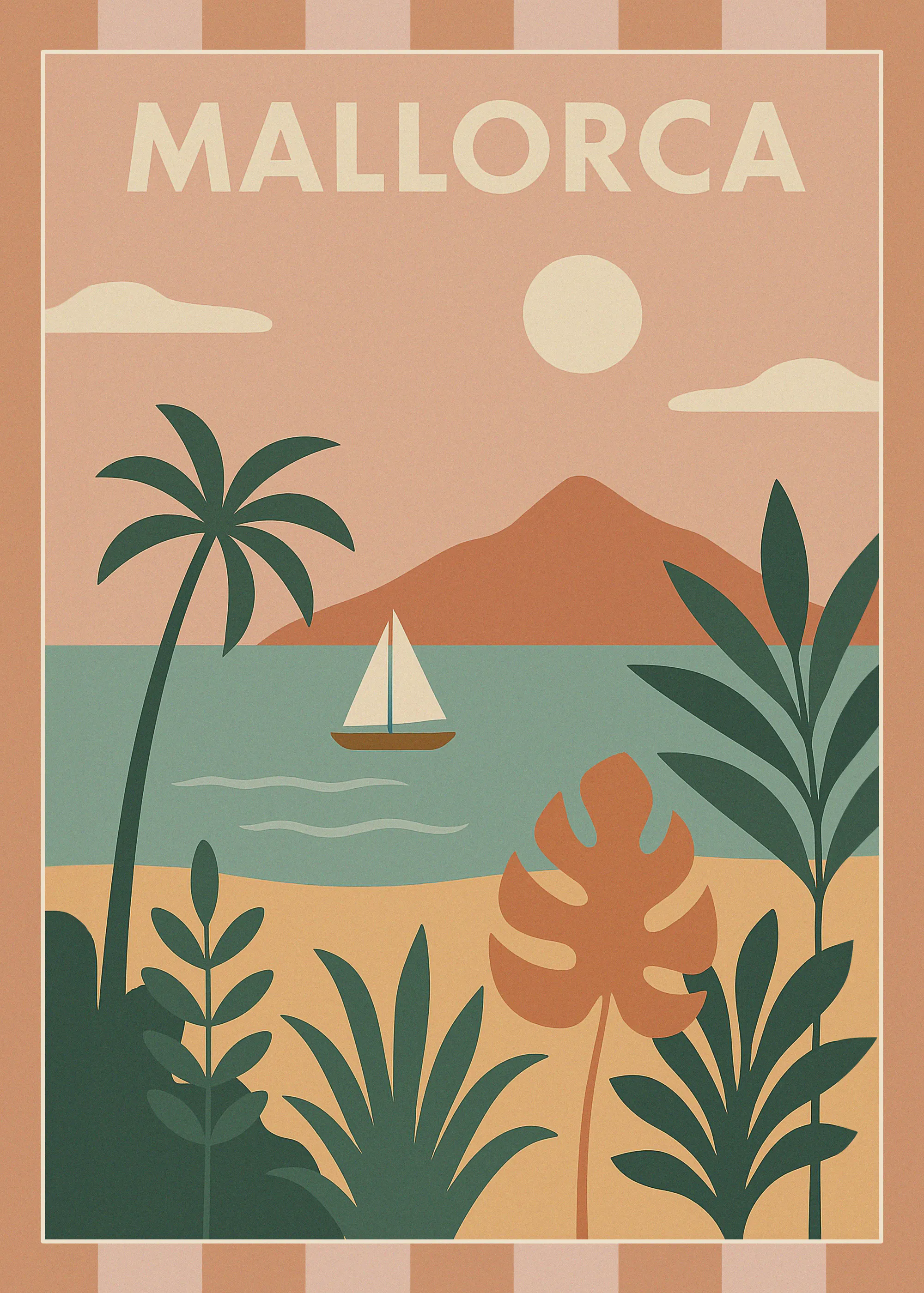 Katarzyna Gąsiorowska - Mallorca Tropical Beach Scene Poster 0