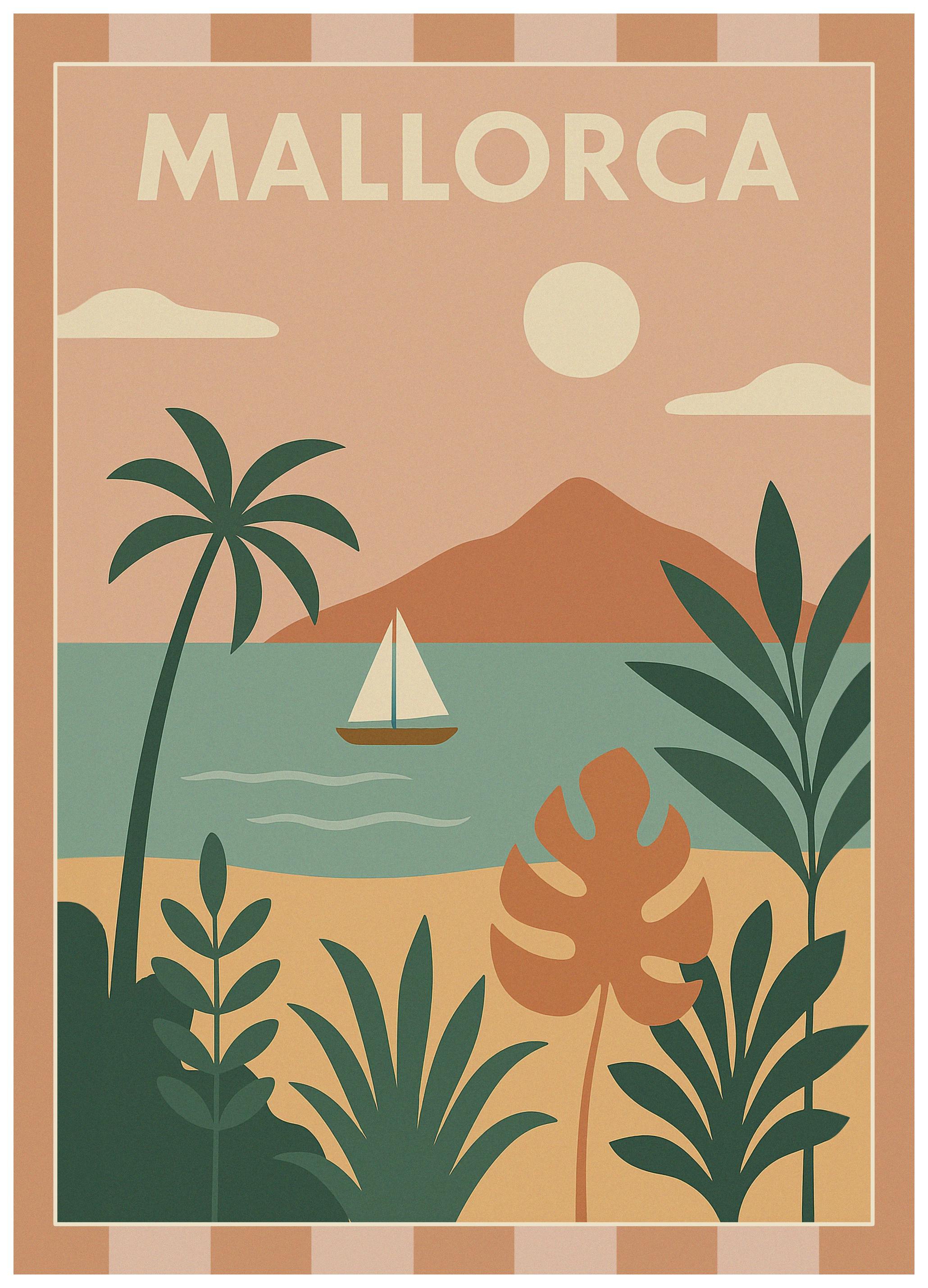 Katarzyna Gąsiorowska - Mallorca Tropical Beach Scene Poster (70x100 cm) - Poster Store