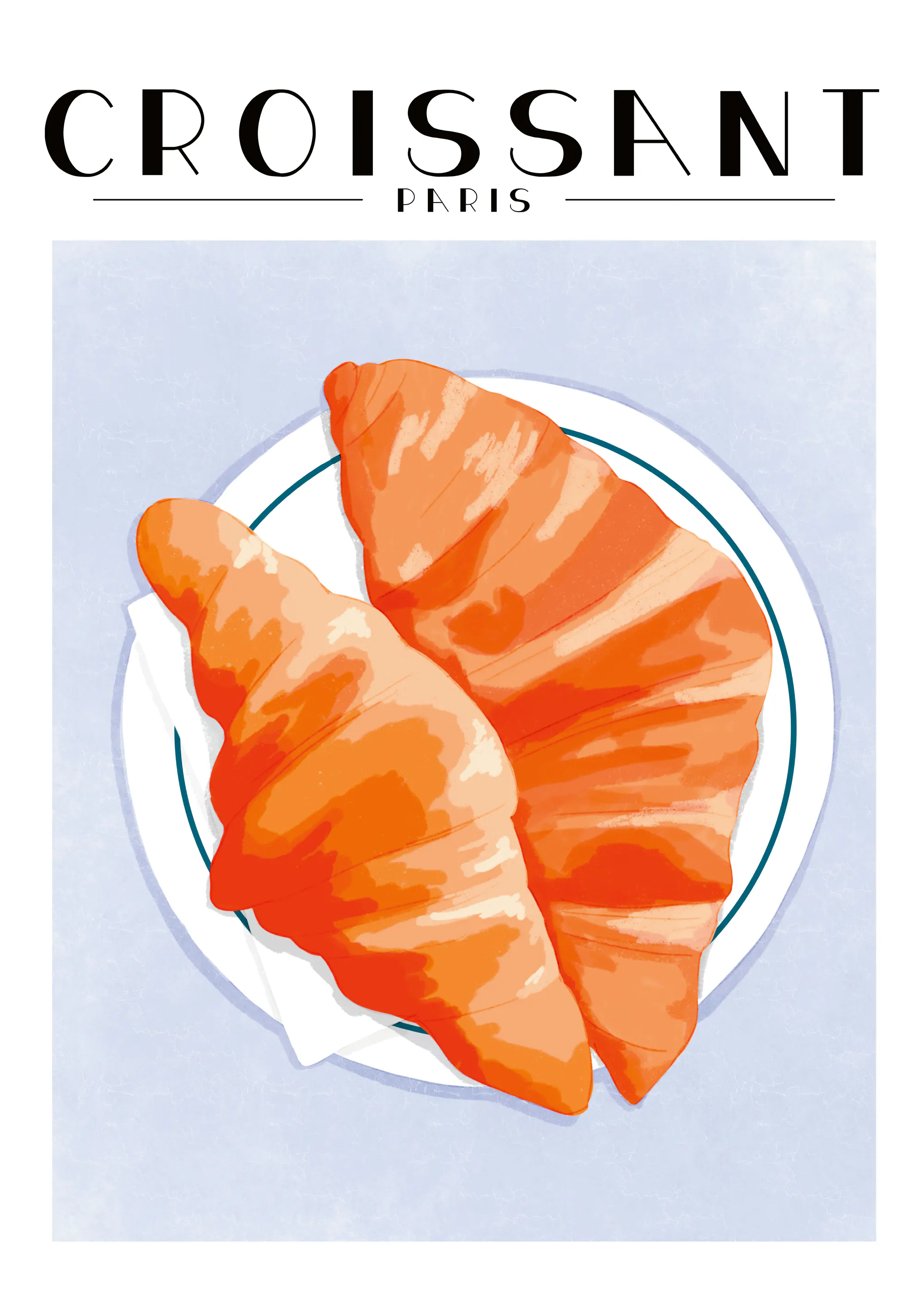 ByKammille - Golden Parisian Croissants Plakat 0