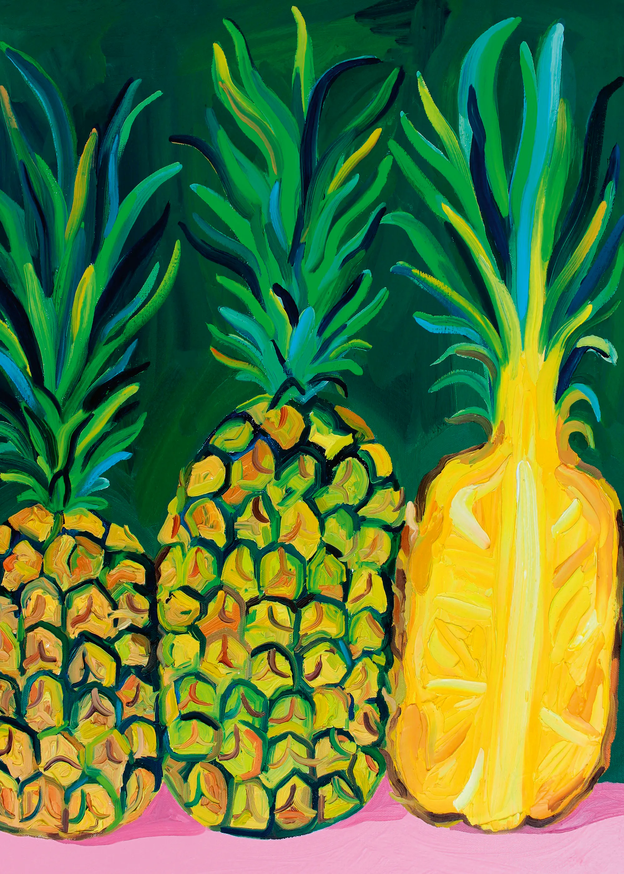 Alice Straker - Levende Tropiske Ananas Plakat 0
