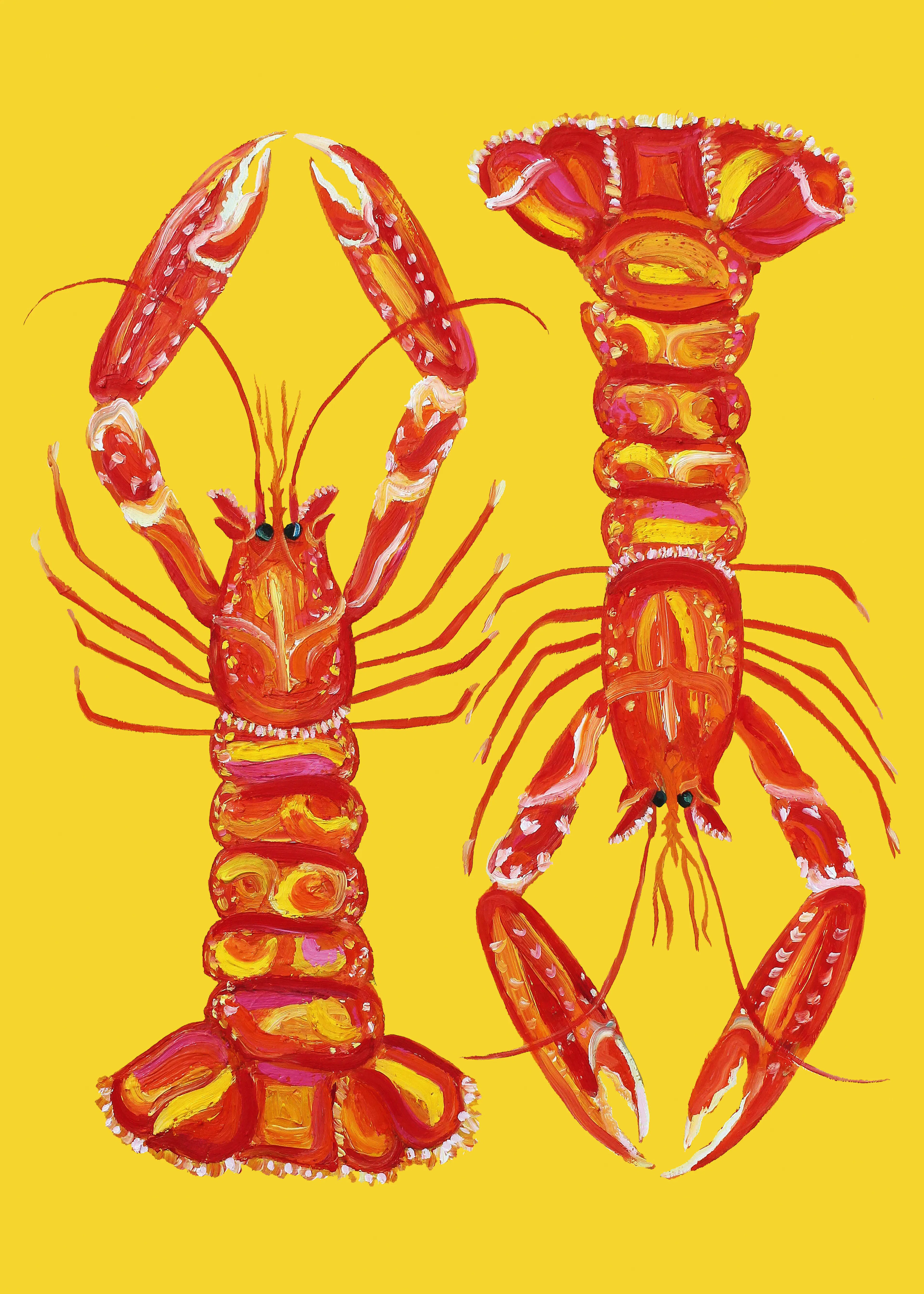 Alice Straker - Vibrant Lobster Pair Poster 0