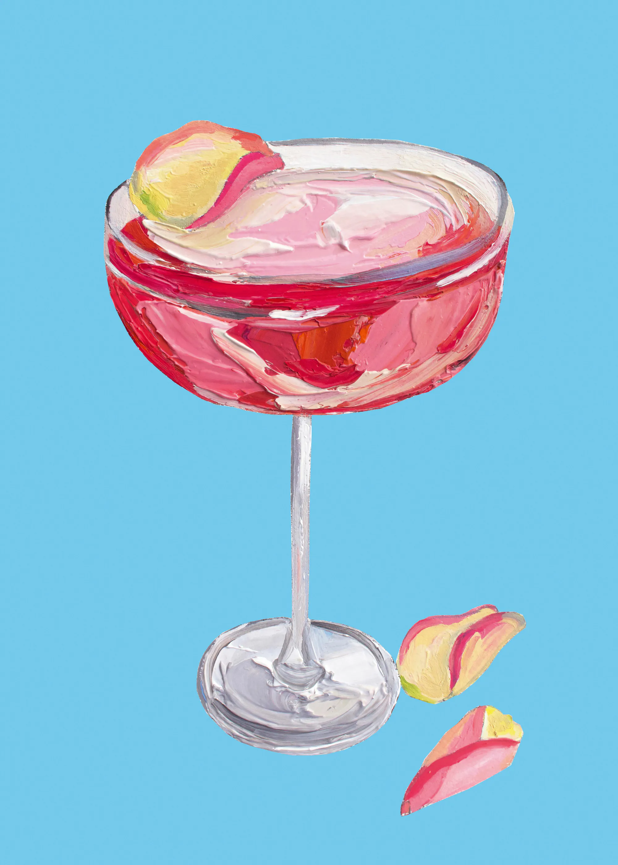 Alice Straker - Levende Rosa Cocktail Plakat 0