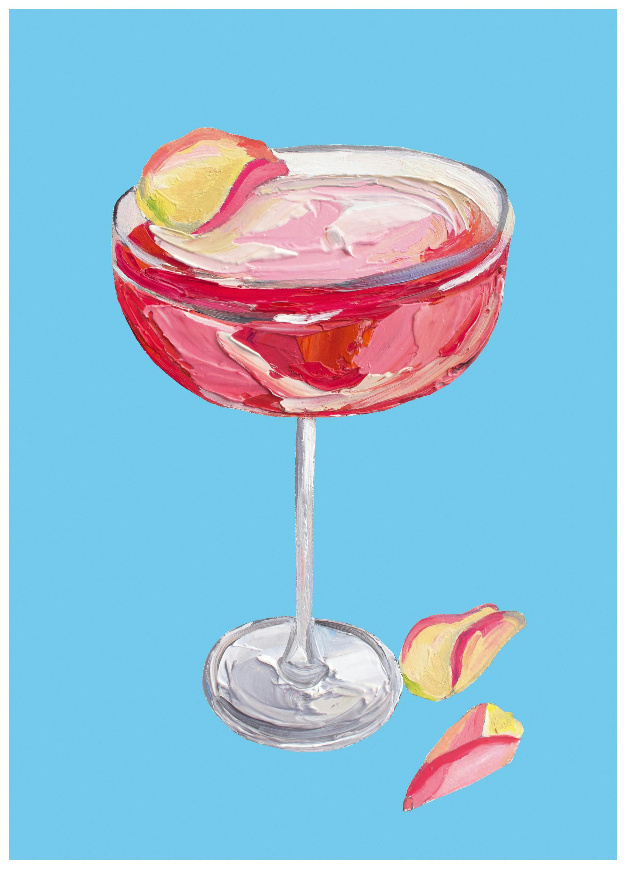 Alice Straker - Levande Rosa Cocktail Poster (70x100 cm) - Poster Store