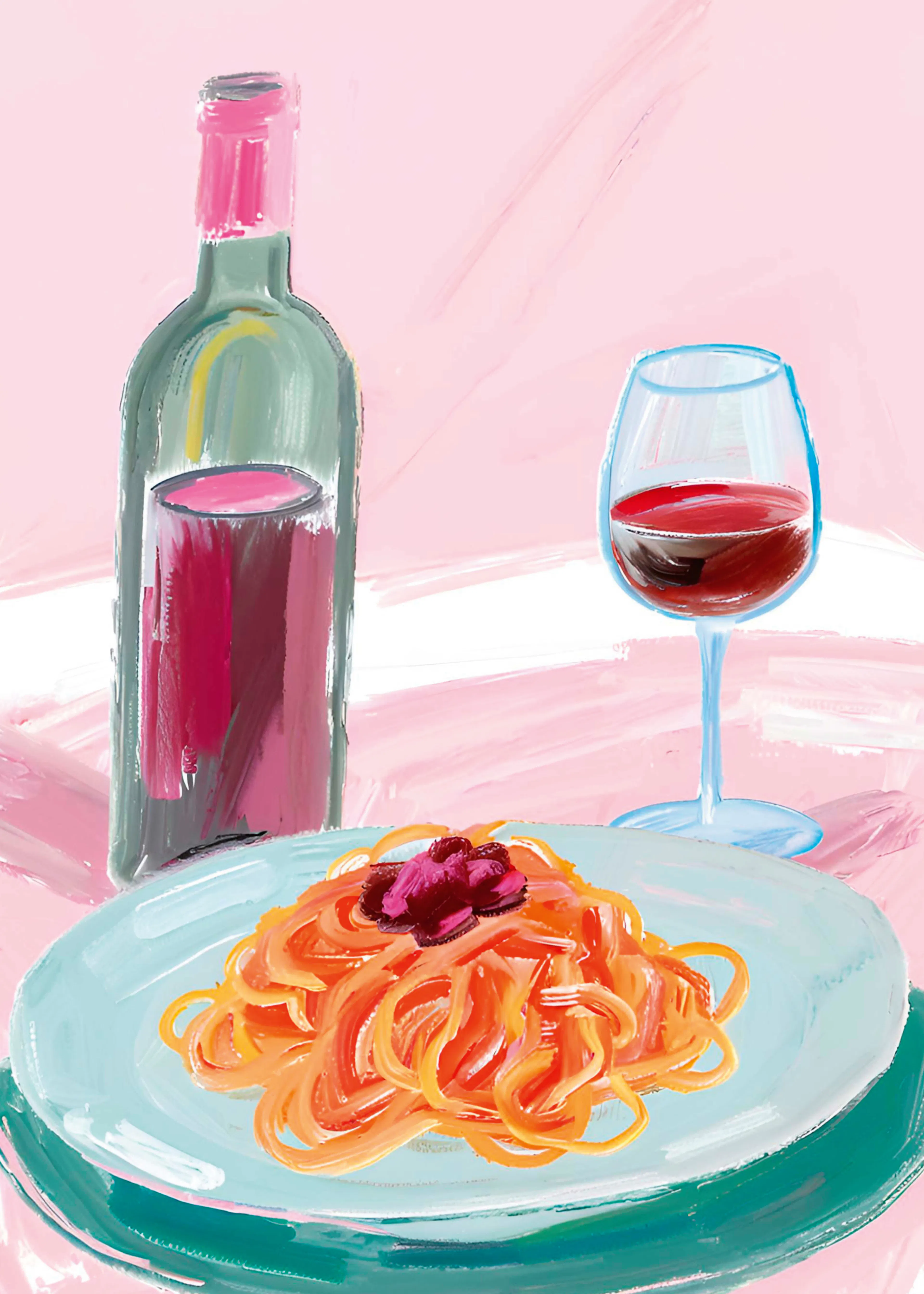 Ohkimiko - Spaghetti and Red Wine Print 0