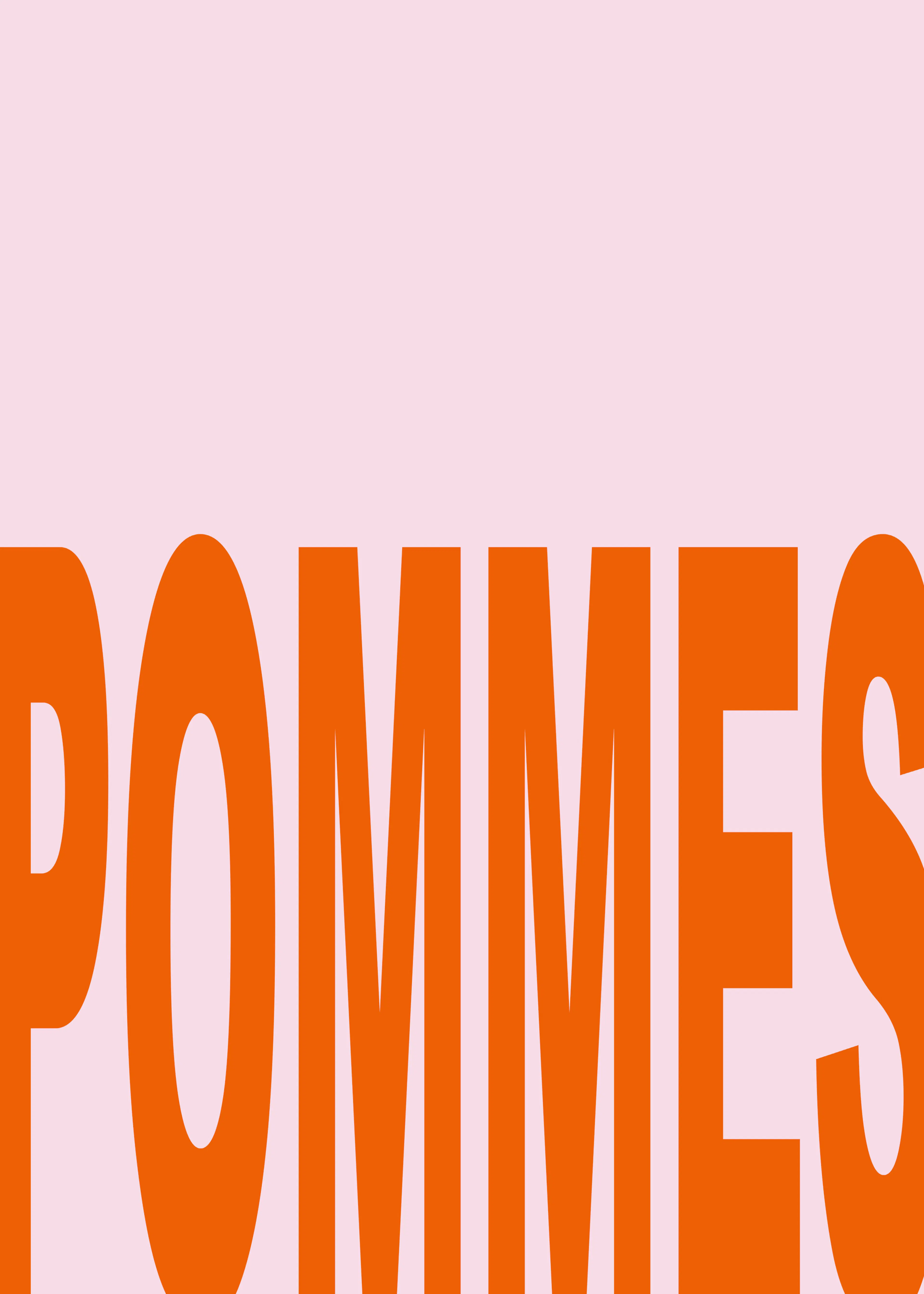 Ute Arnold - Playful Pommes Typography Poster 0