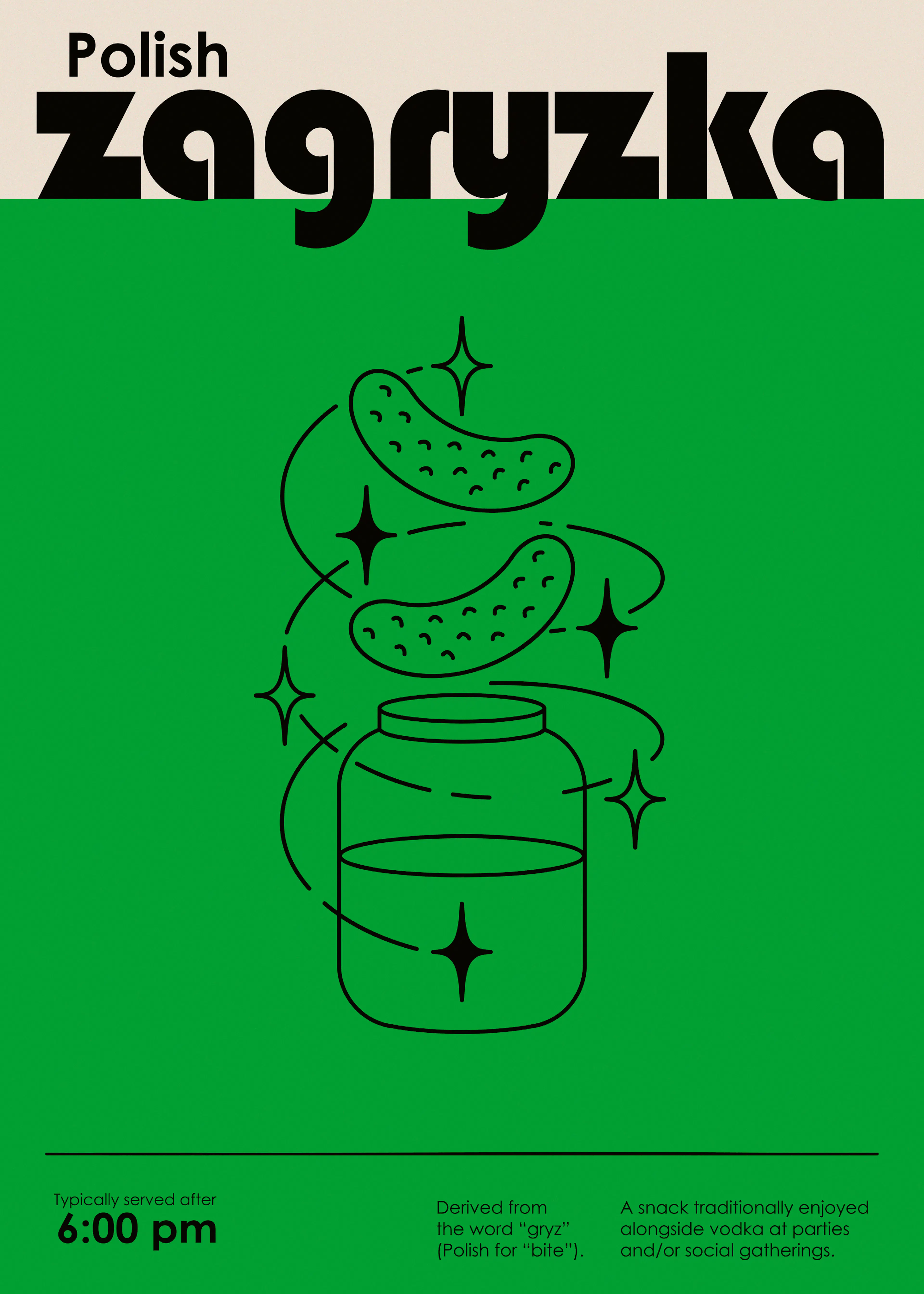 Poster Paulina Budka - Green Polish Snack 0