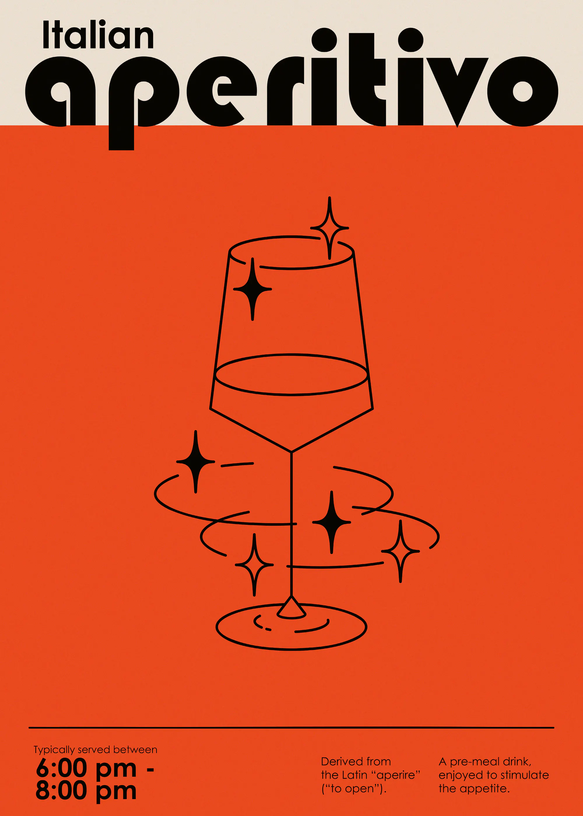 Poster Aperitivo Italiano Frizzante - Decorazione Parete Cocktail 0