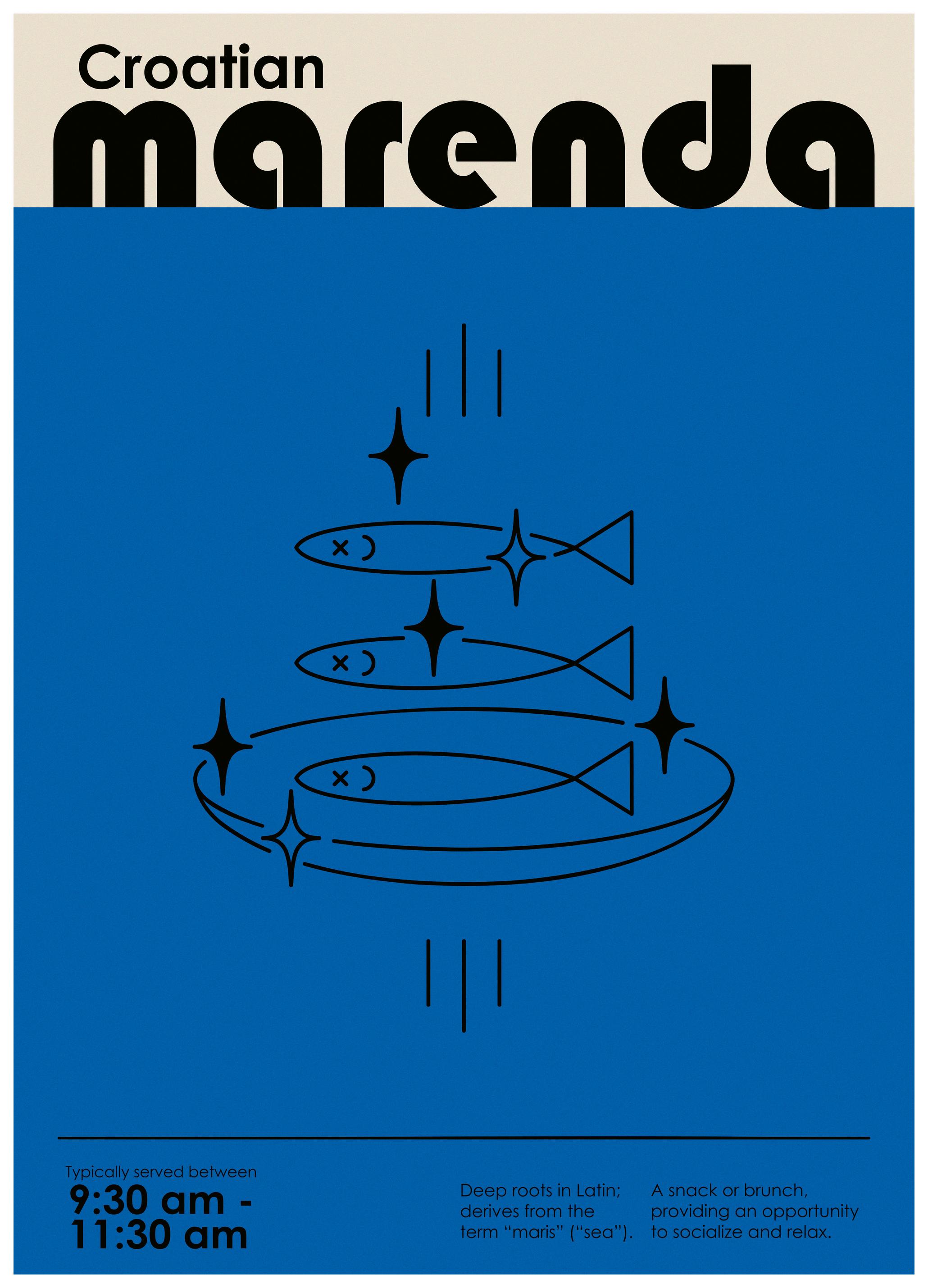 Paulina Budka - Croatian Marenda Fish Poster (70x100 cm) - Poster Store
