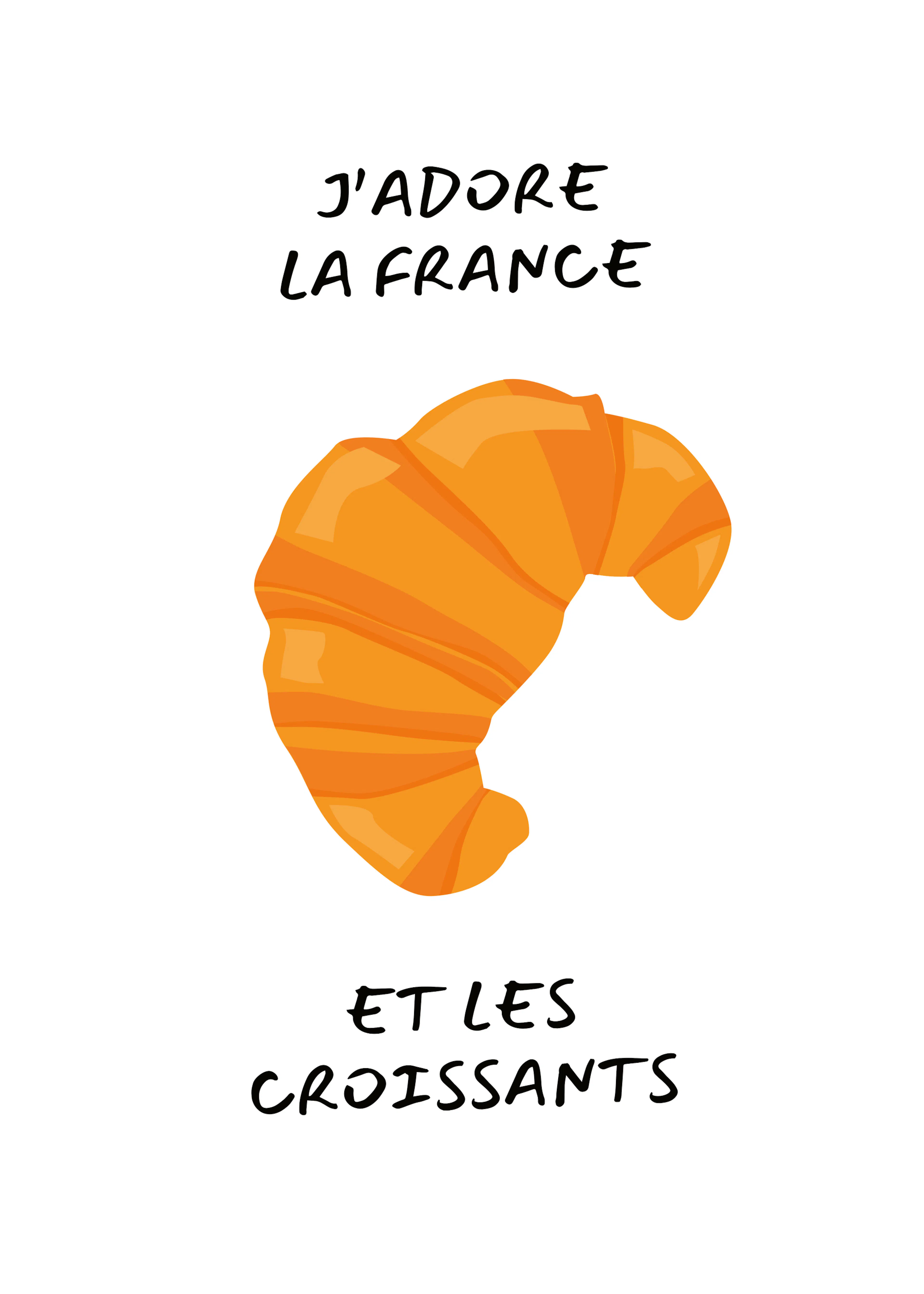 Ohkimiko - I Love France Croissants Plakat 0