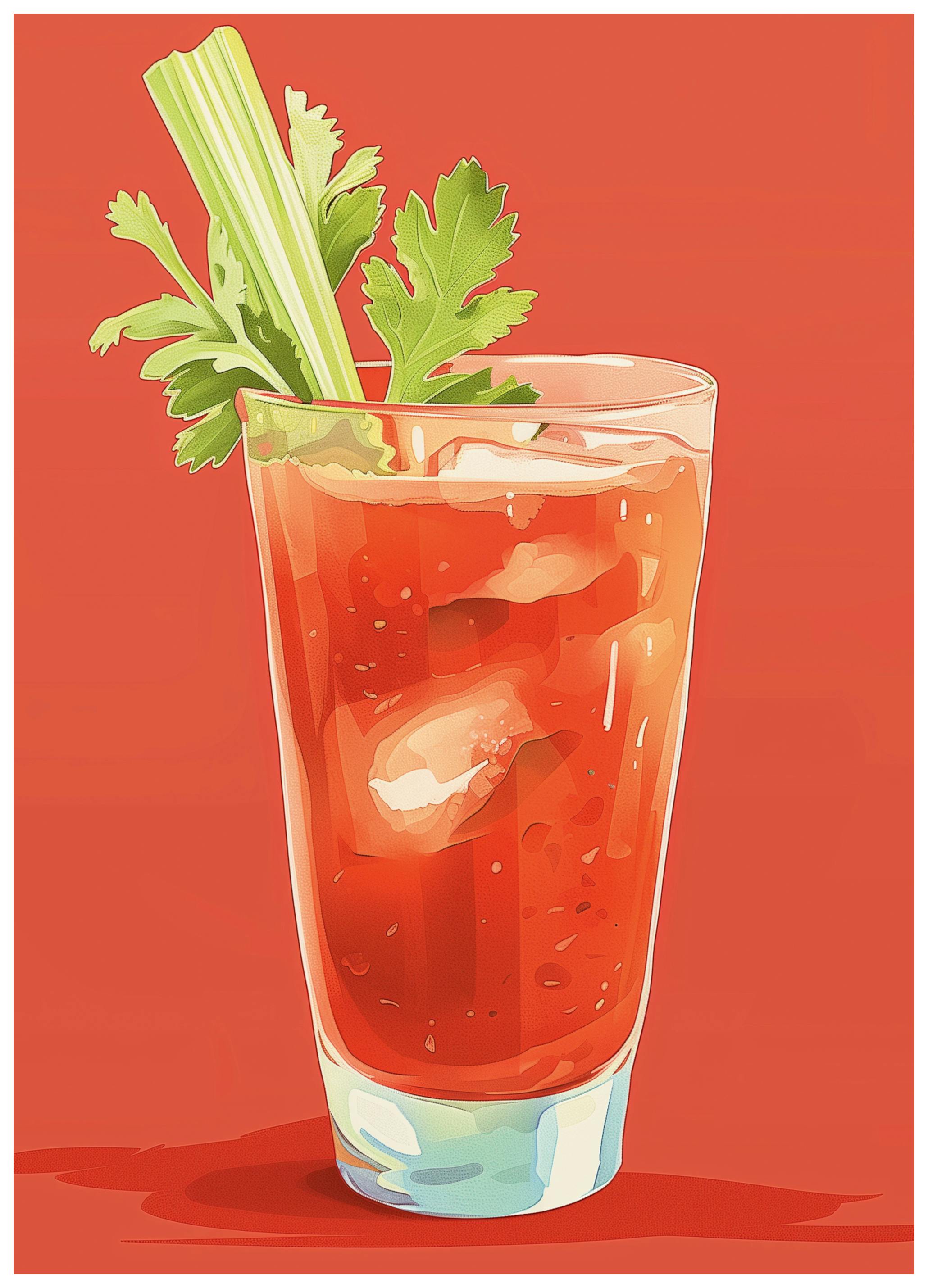 Jolly and Dash - Refreshing Bloody Mary Poster (70x100 cm) - Poster Store