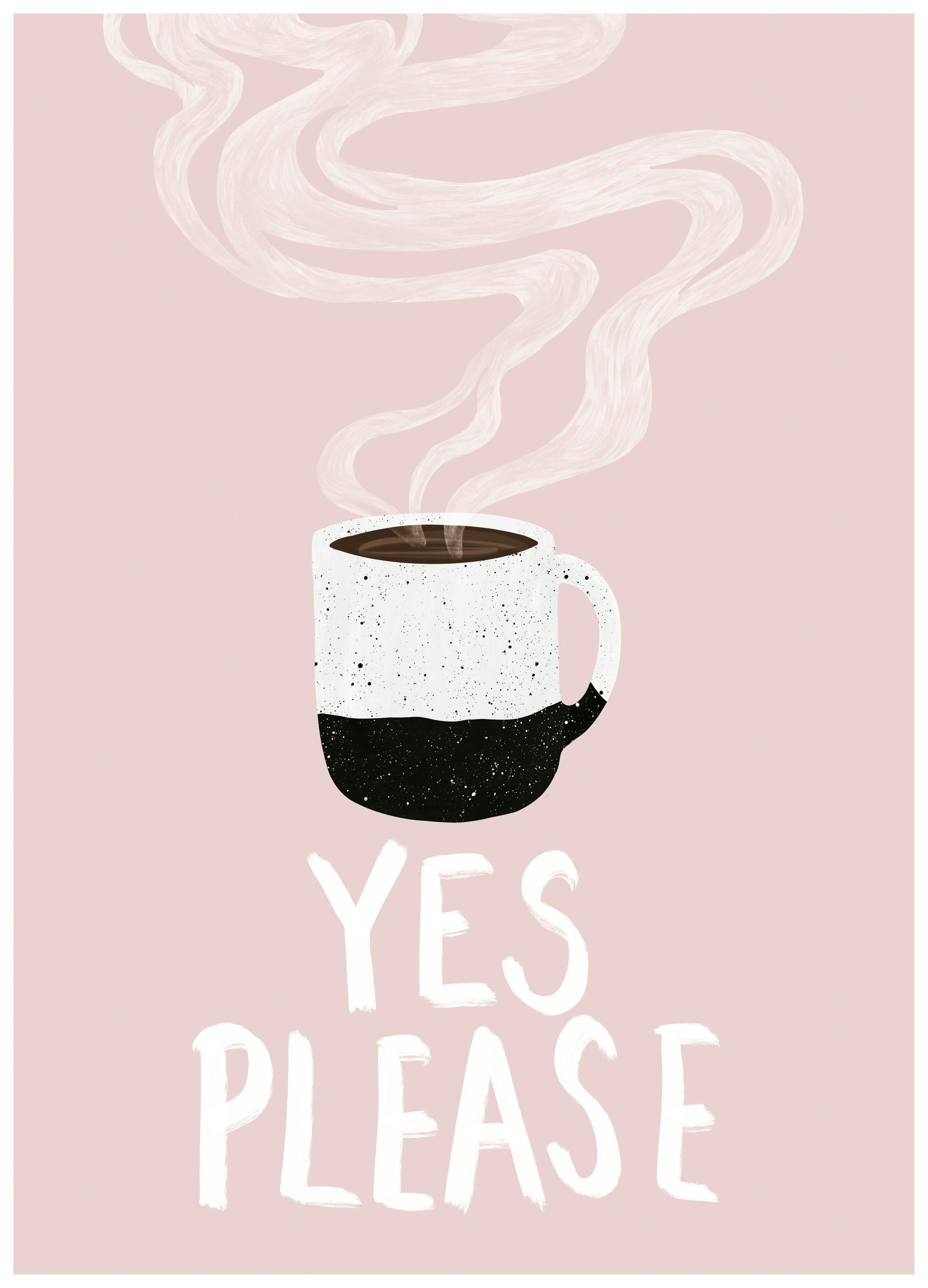 EMELIEmaria - Warm Coffee Yes Please Affiche (13x18 cm) - Poster Store