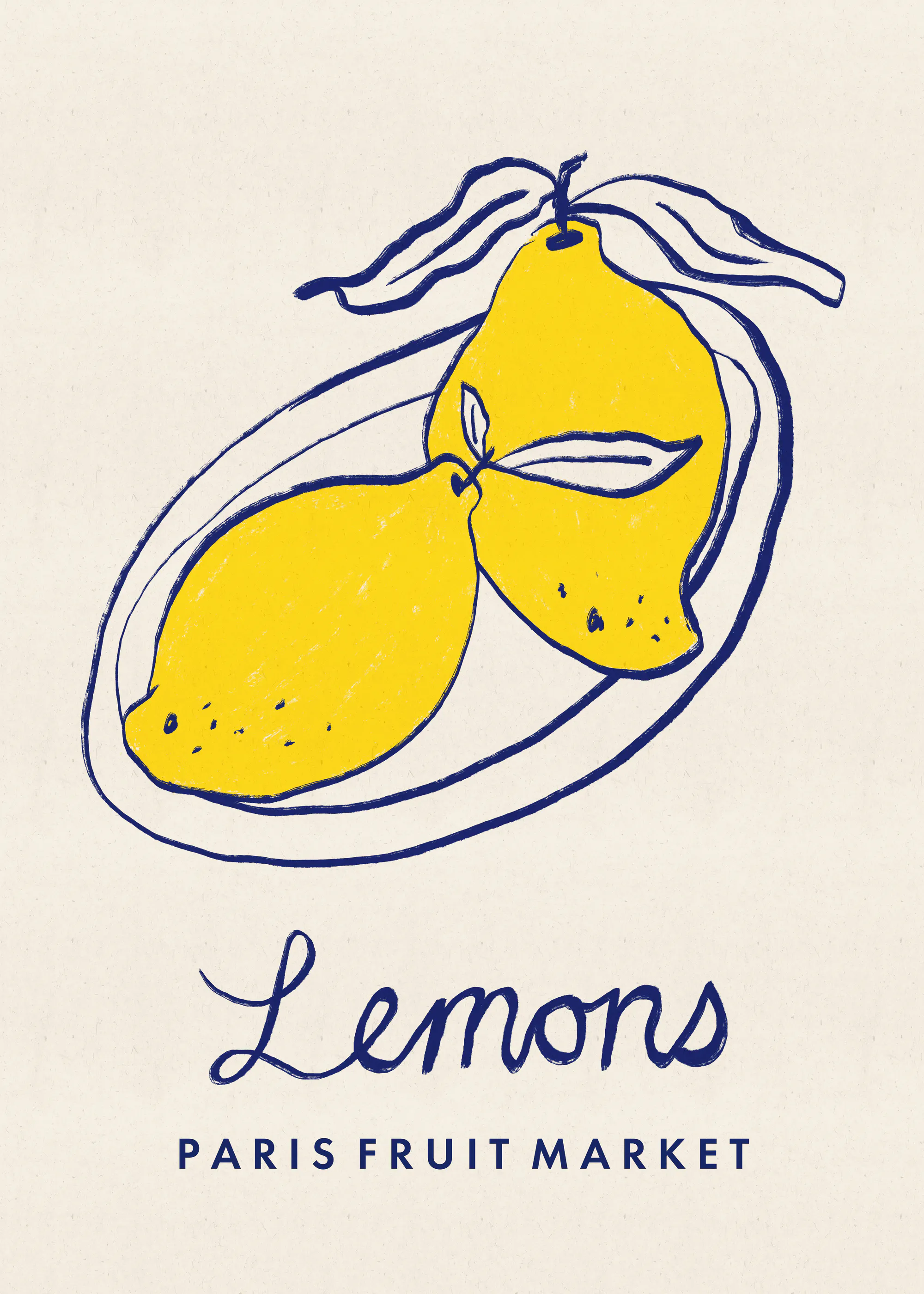 Dirkie Nell - Paris Fruit Market Lemons Print 0