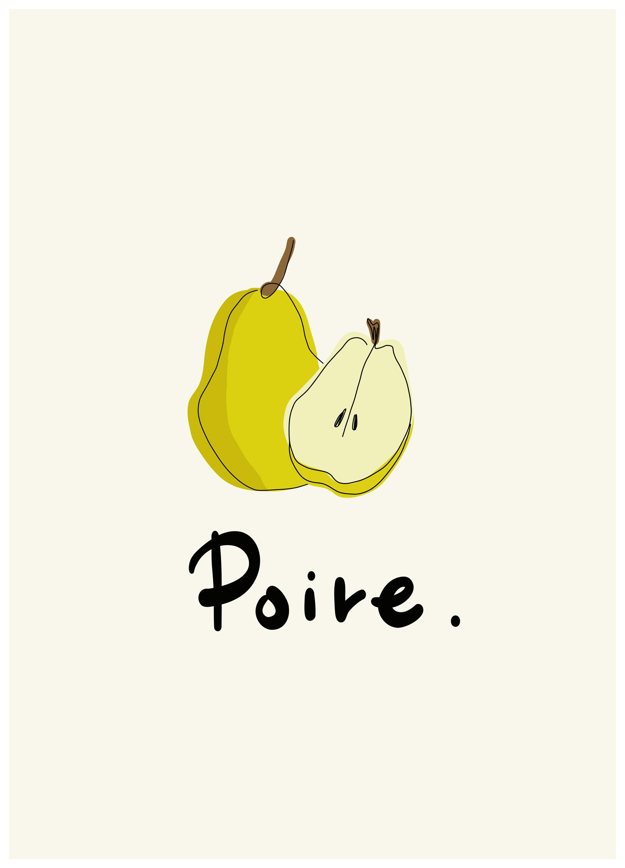 Rio Soléy - Fresh Cut Pear Poster (30x40 cm) - Poster Store
