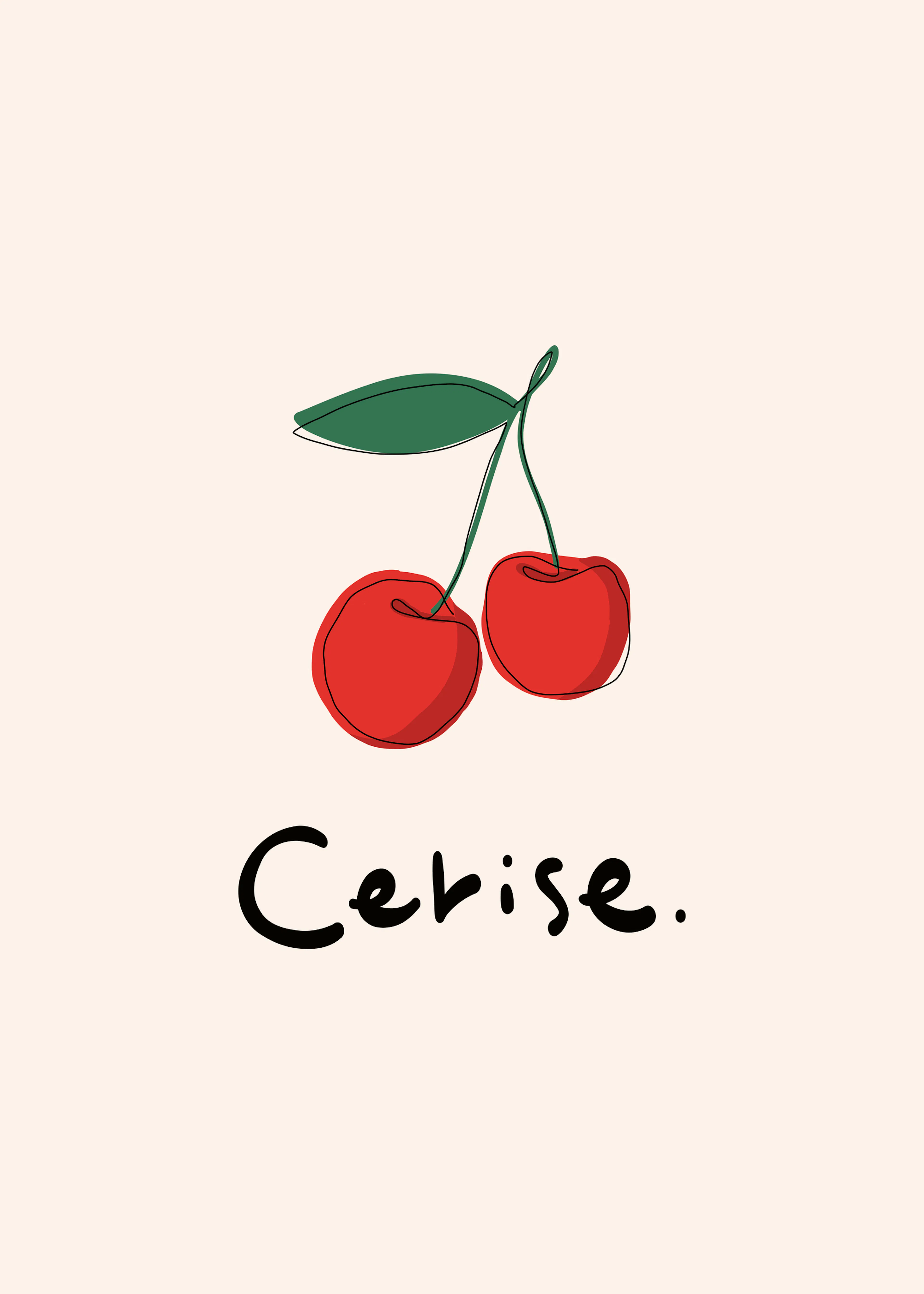 Rio Soléy - Simple Cerise Cherries Poster 0