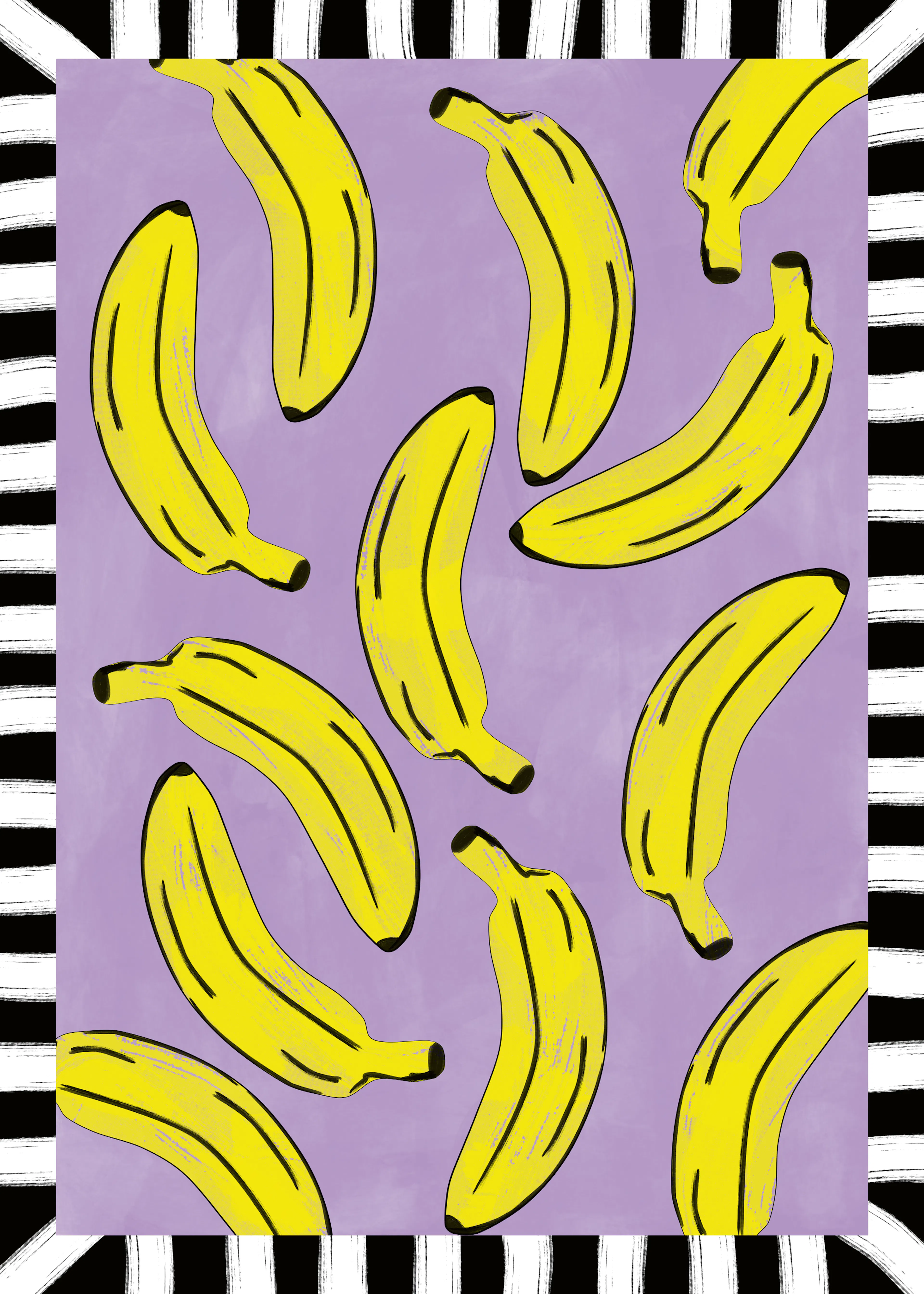Elena Ristova - Playful Banana Scatter Poster 0