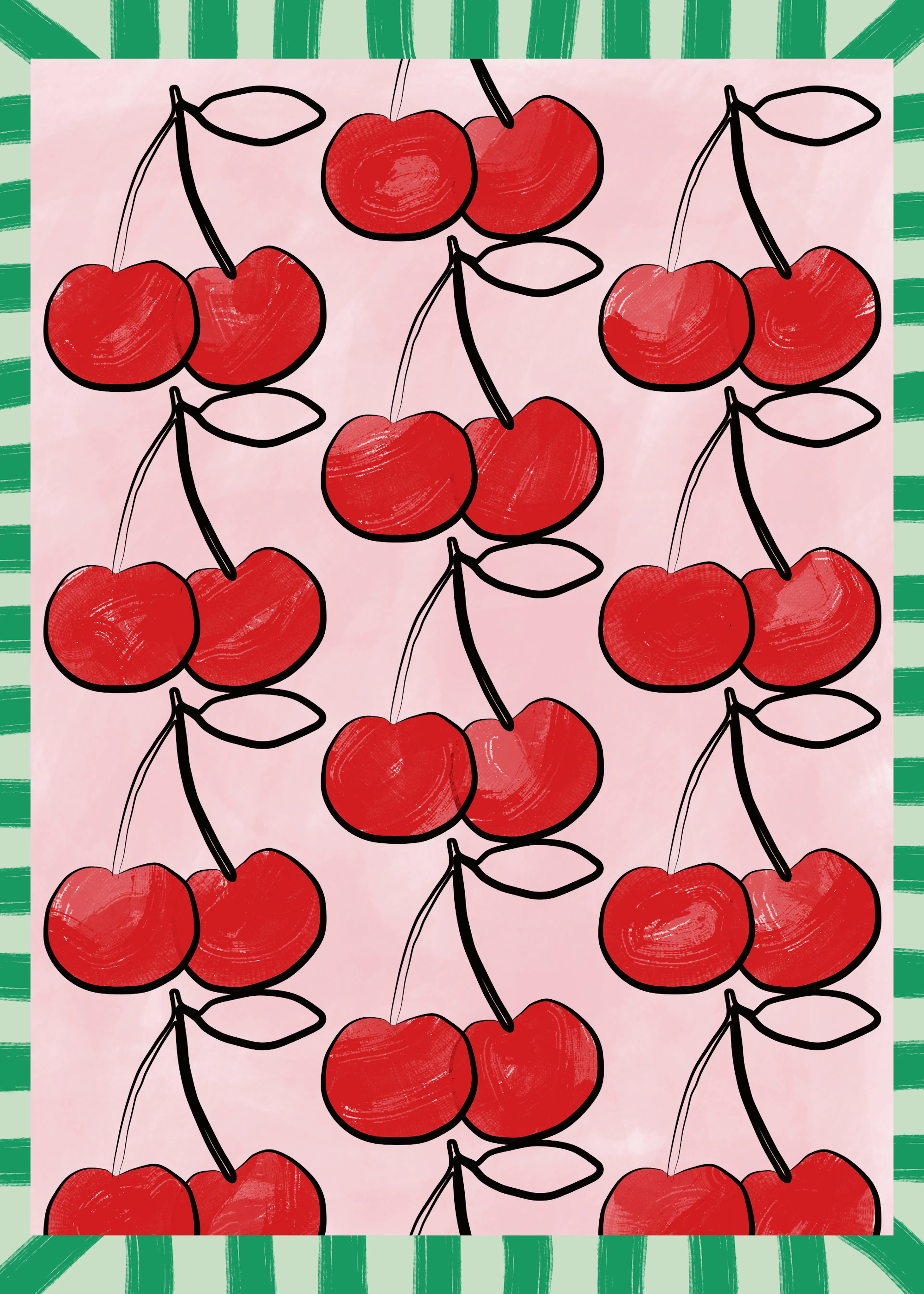 Elena Ristova - Patrón de Cerezas Dulces Póster 0