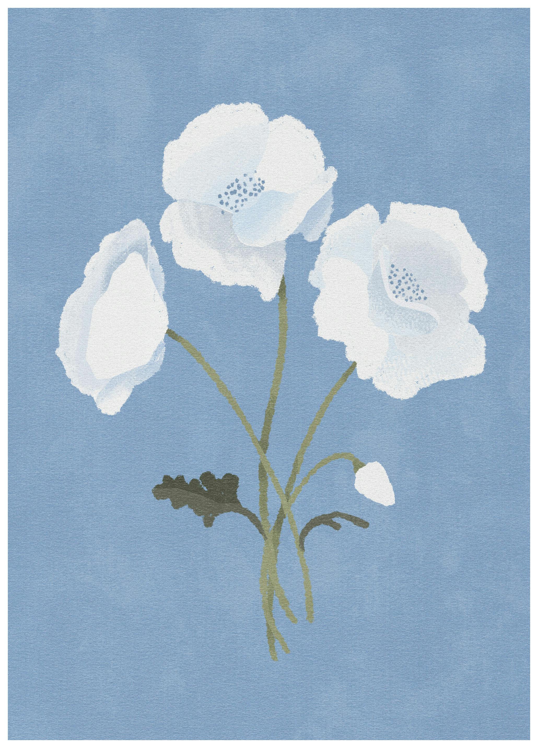 Goed Blauw - Weiß auf Blau Poster (40x50 cm) - Poster Store