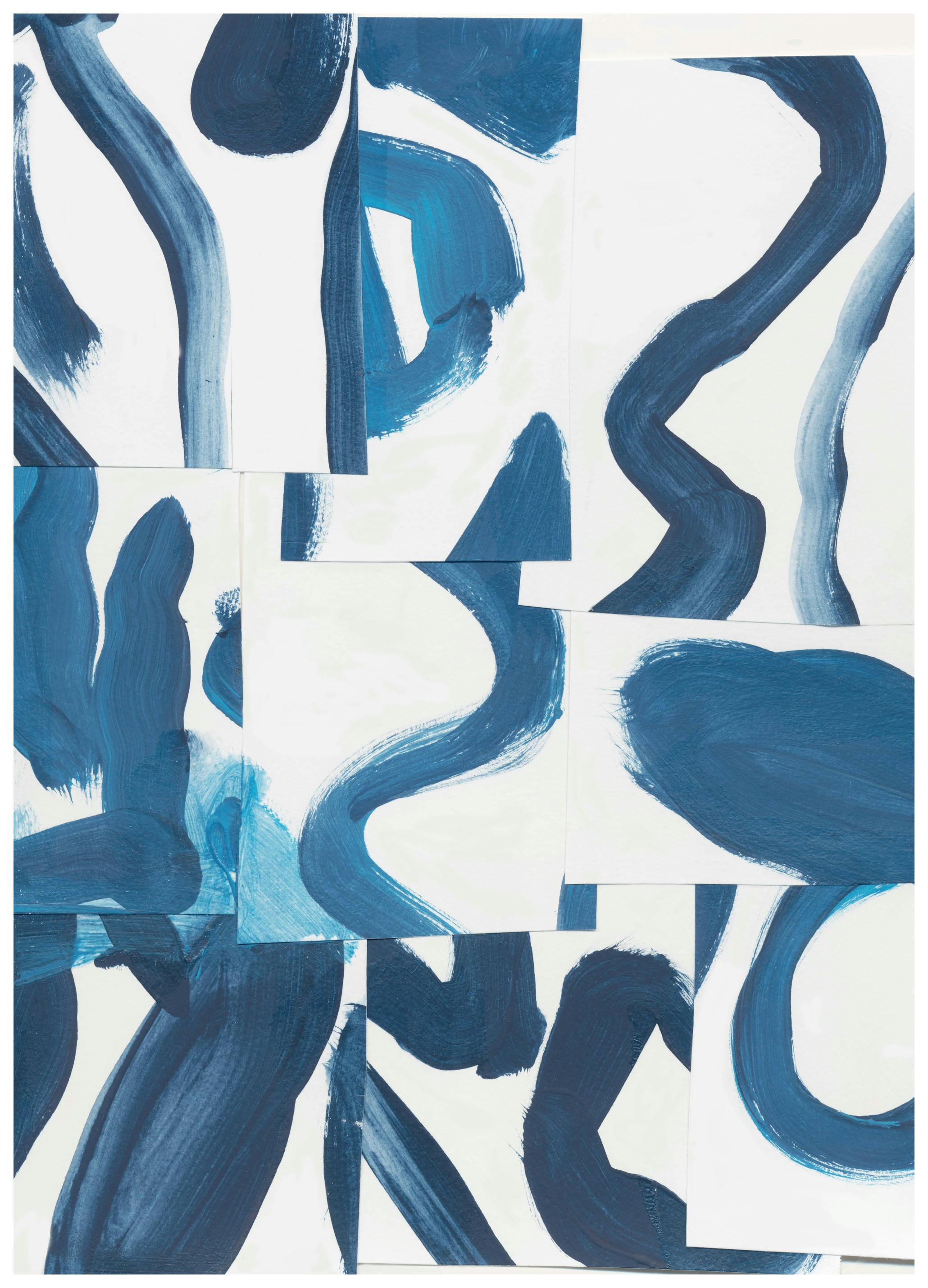 Bronwyn Baker - Abstrait Bleu Dynamique Poster - Poster Store