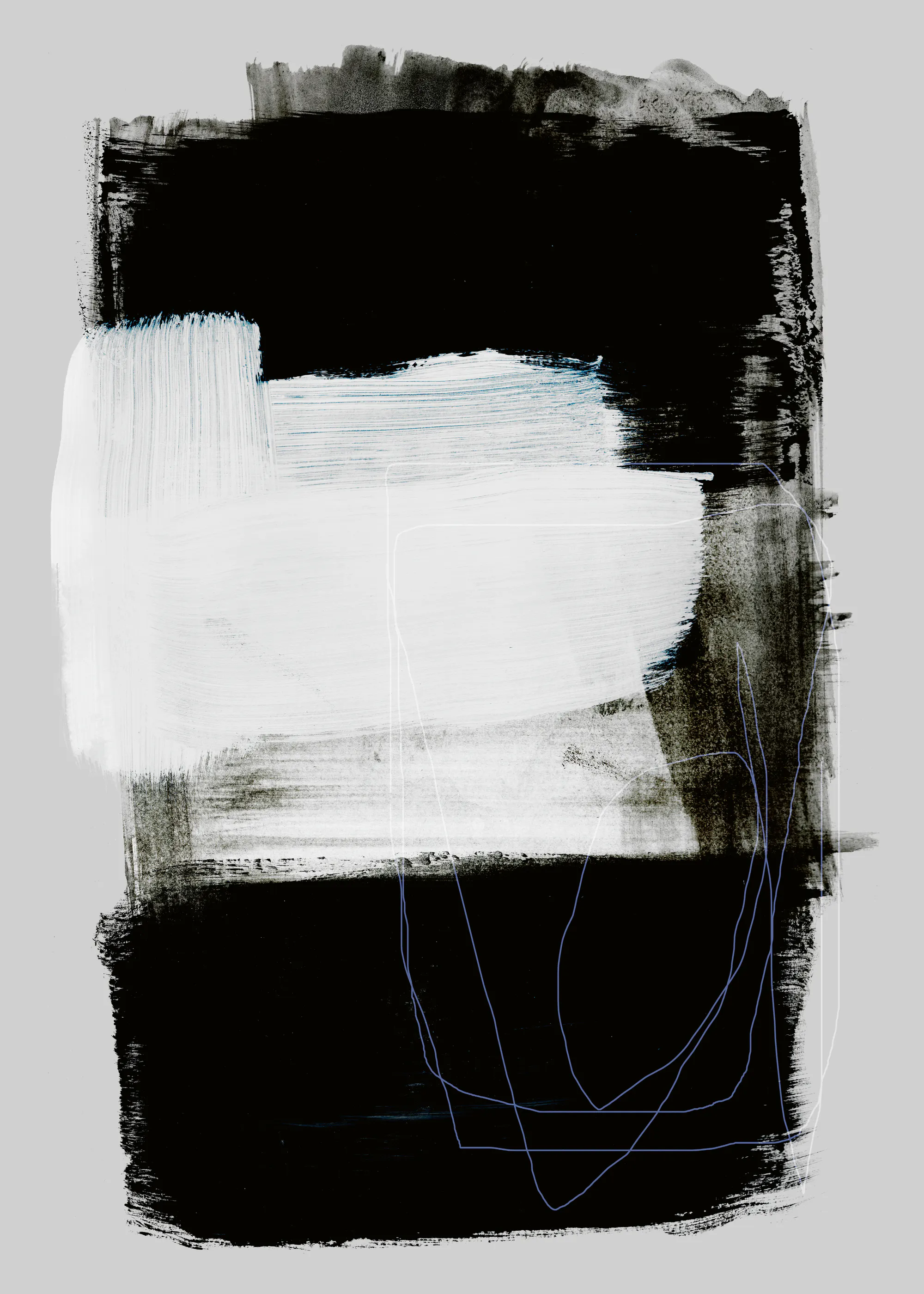 Mareike Böhmer - Abstract Brush Strokes 130 Poster 0