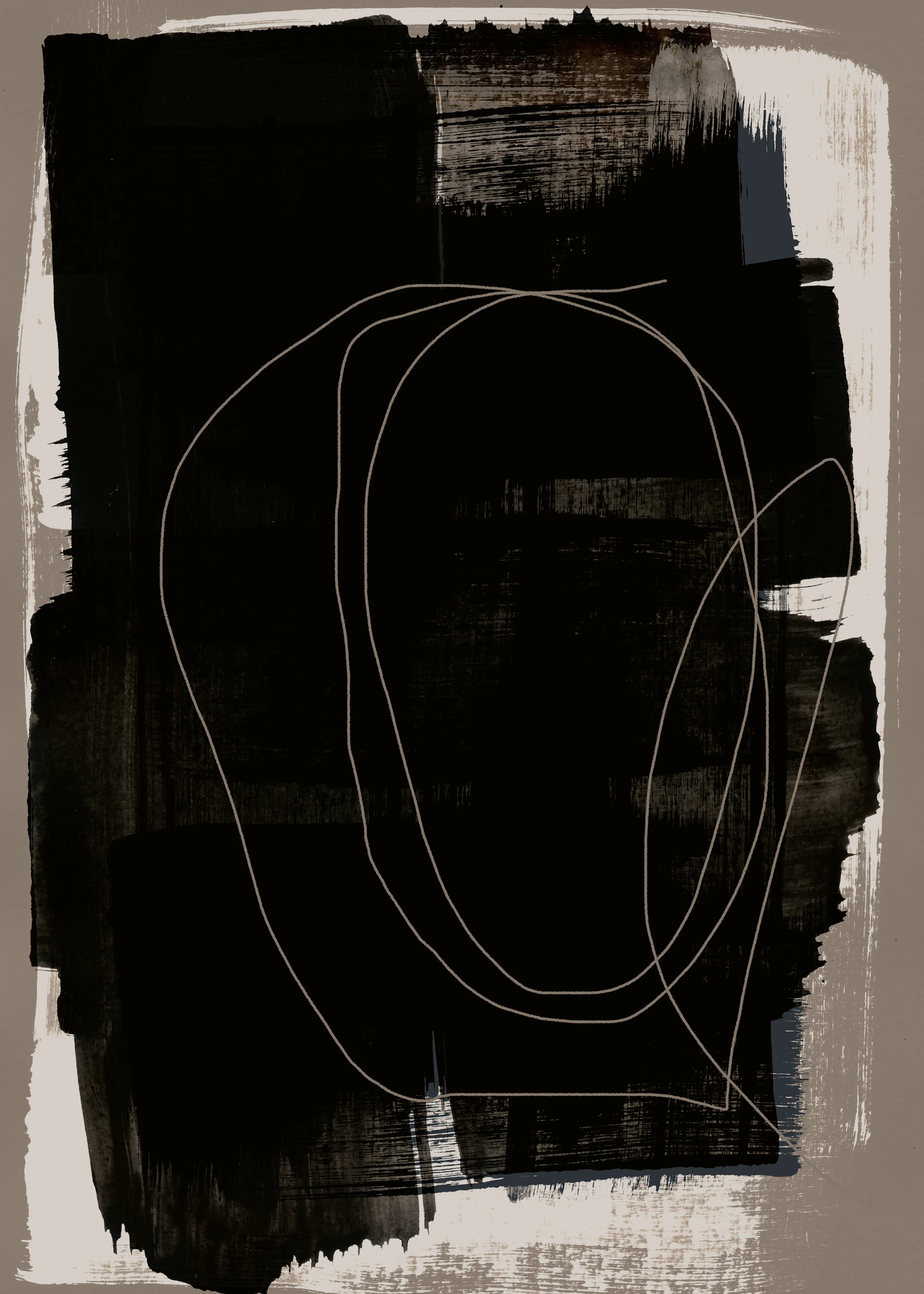 Mareike Böhmer - Abstract Brush Strokes 180Z Poster 0