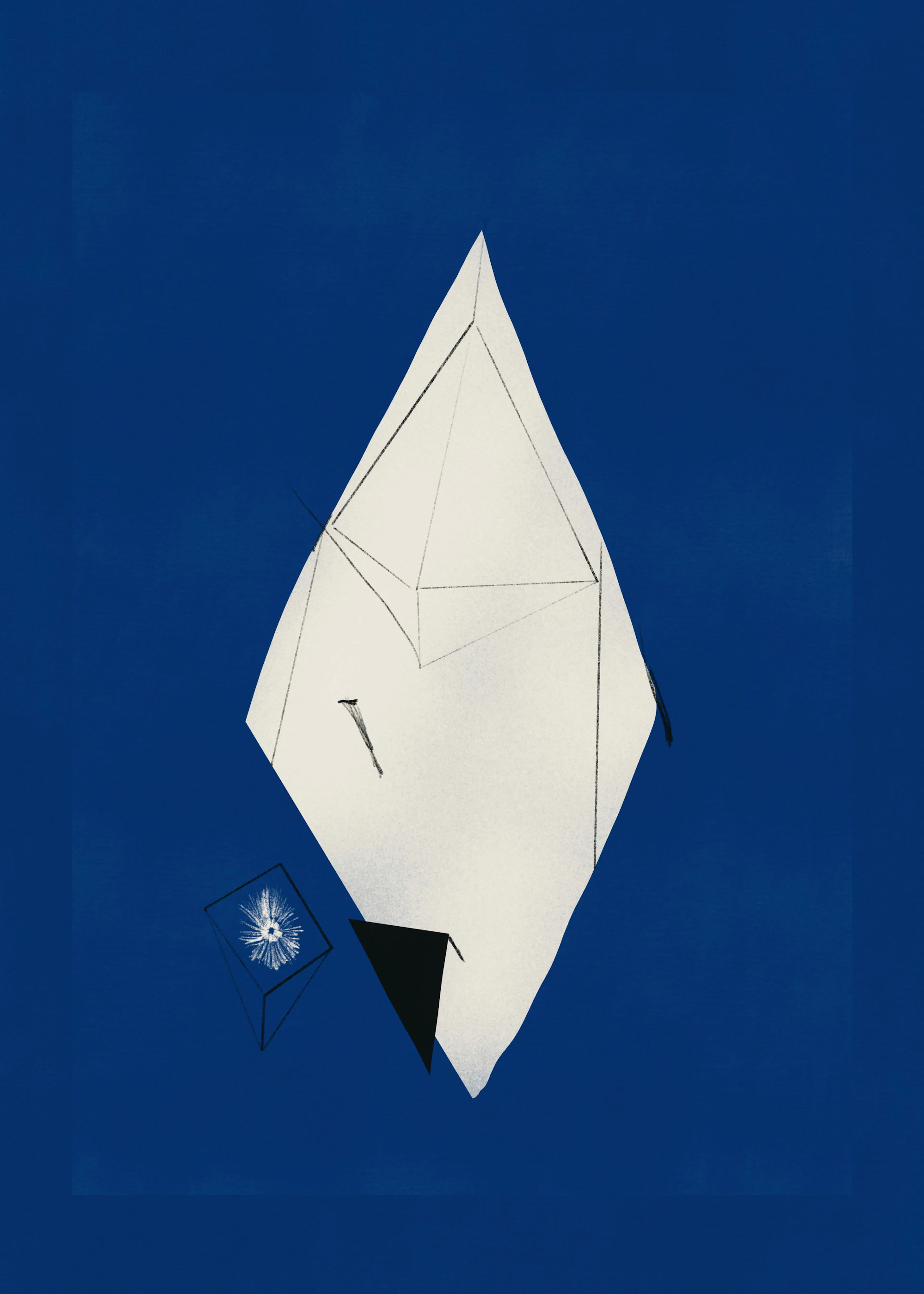 Little Dean - Abstract Blue Geometry Poster 0