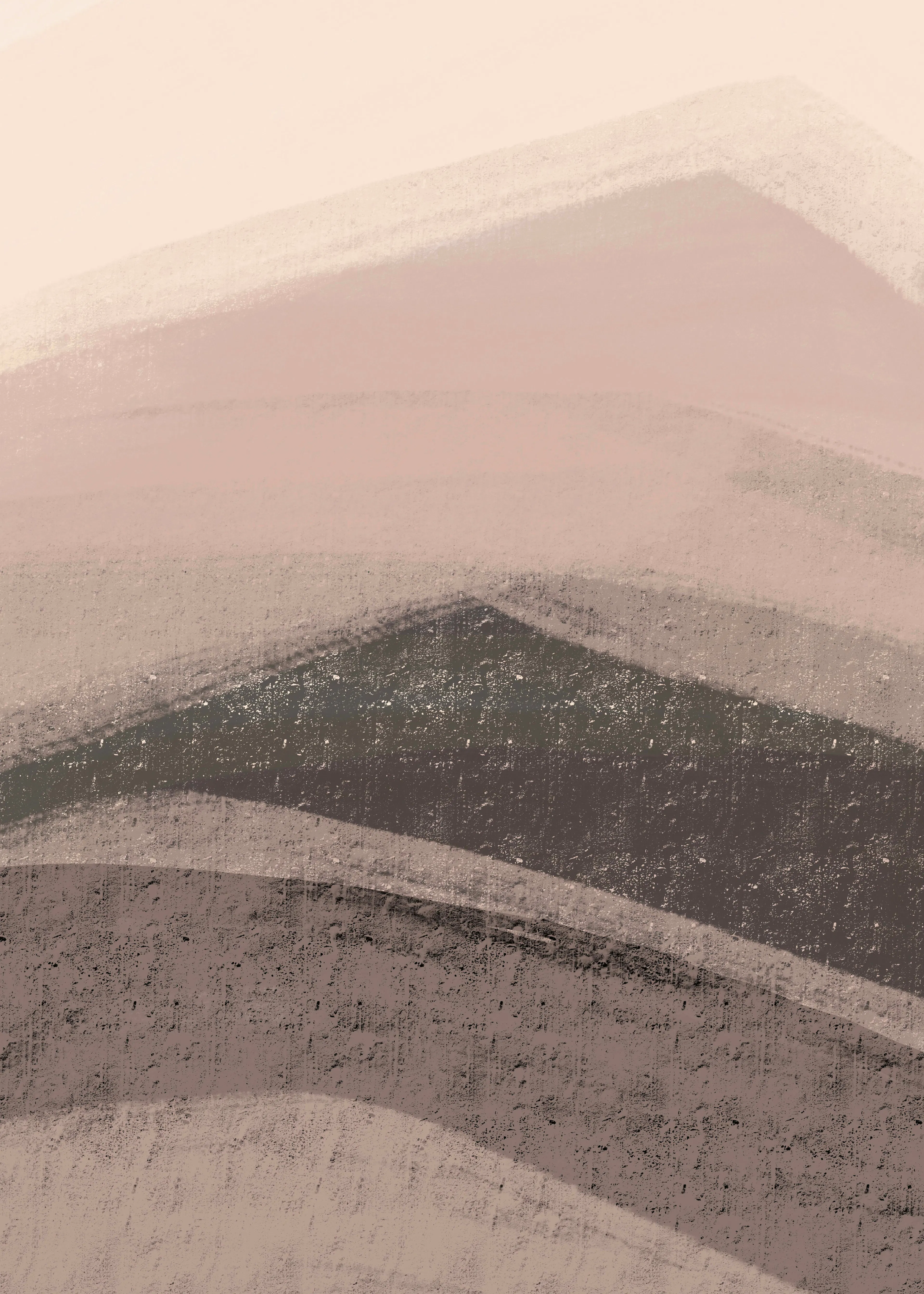 Nilesh Kulkarni - Muted Mountain Abstract Print 0