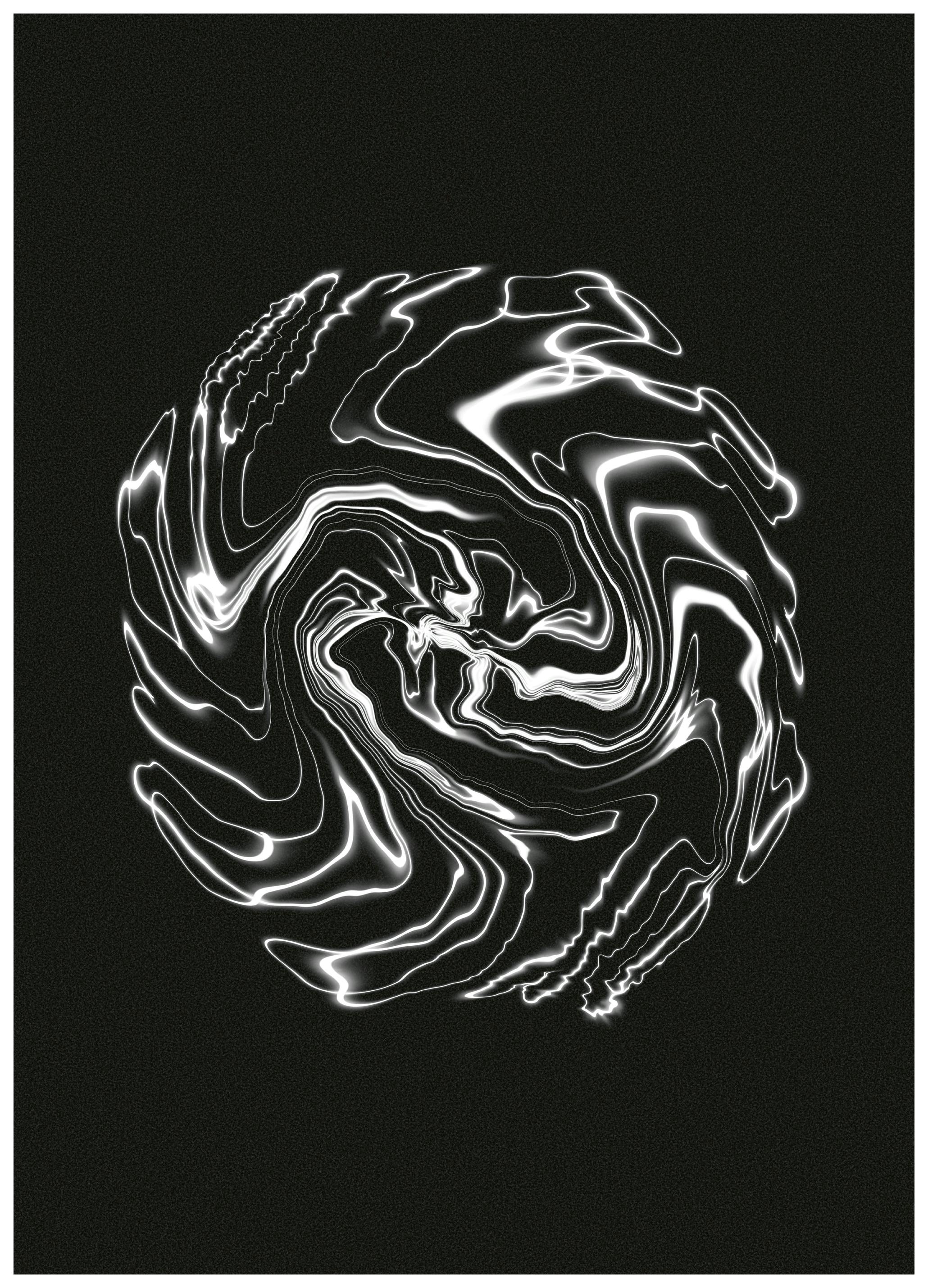 Amy Louise Baker - Electric Liquid Swirl Poster (50x70 cm) - Poster Store