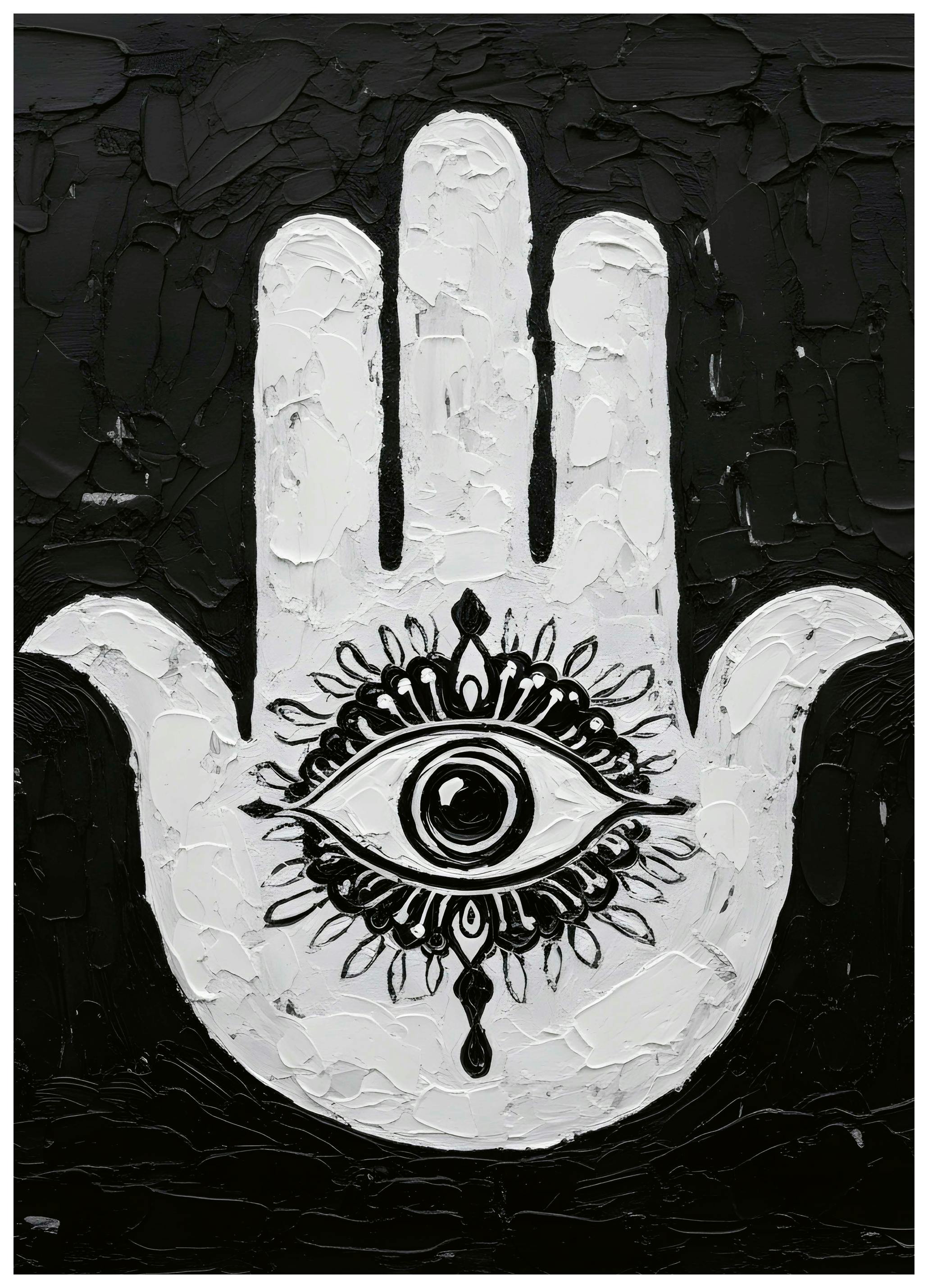 HUGO - Hamsa Hand Reactive Evil Eye Poster (40x50 cm) - Poster Store