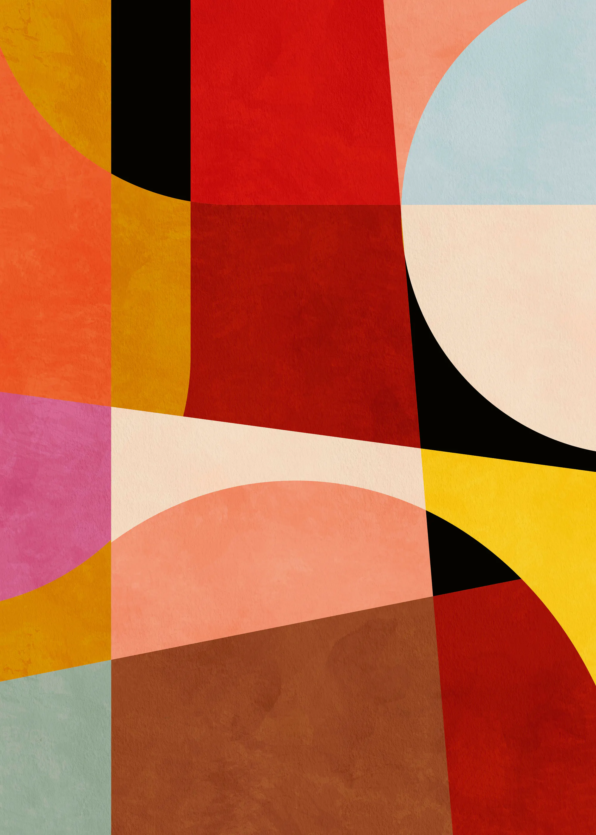 Ana Rut Bre - Warm Colours Bauhaus Geometry2 Poster 0