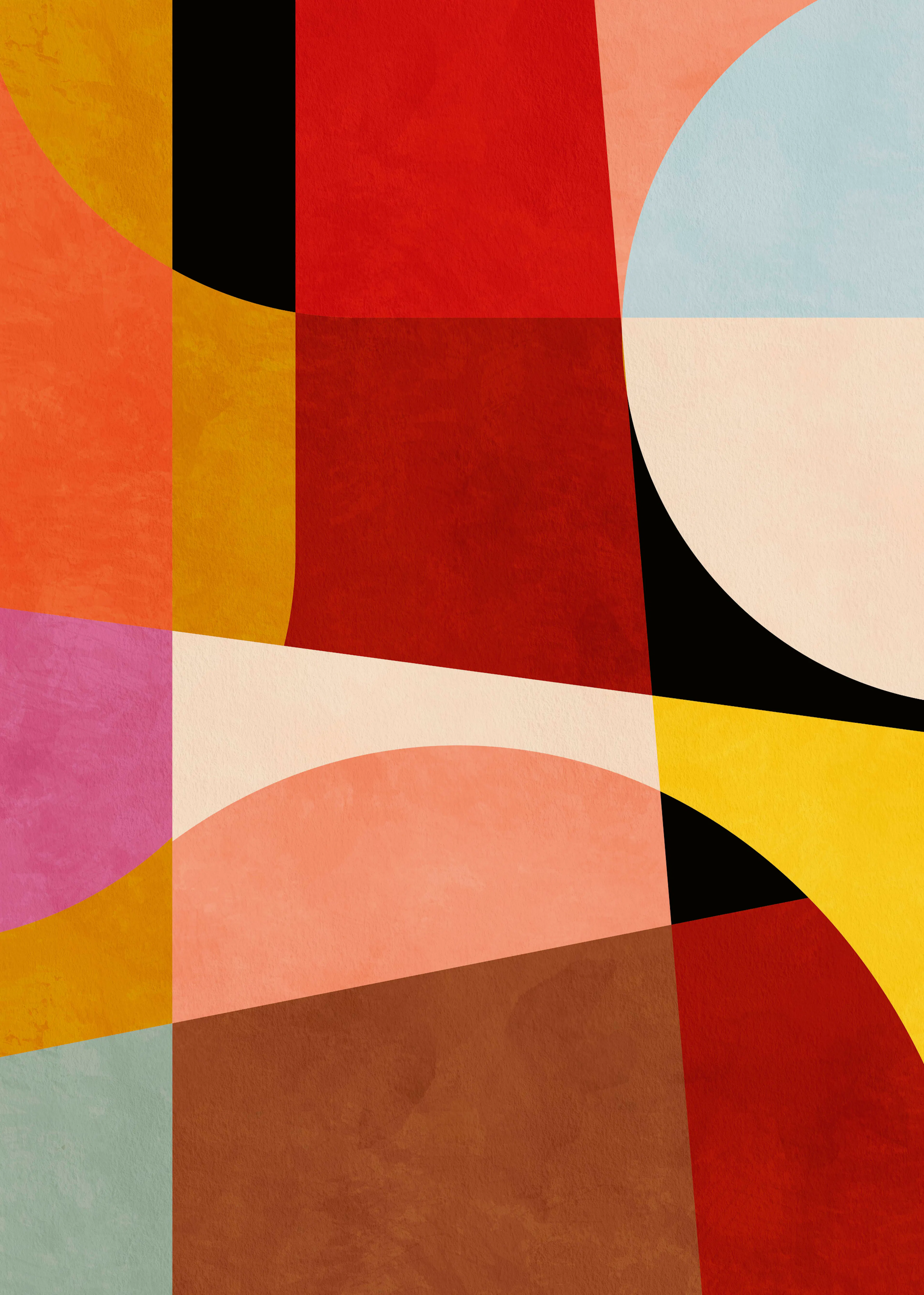 Ana Rut Bre - Warm Colours Bauhaus Geometry2 Poster 0